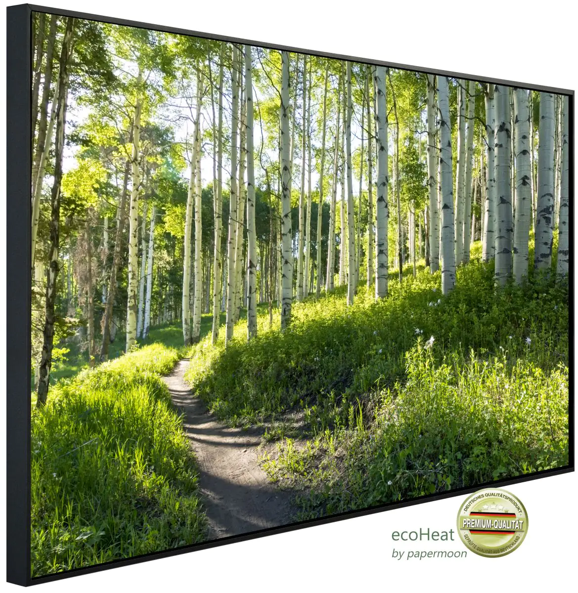 papermoon Infrarotheizkörper EcoHeat 60X100 cm 800 Watt, Birken Wald