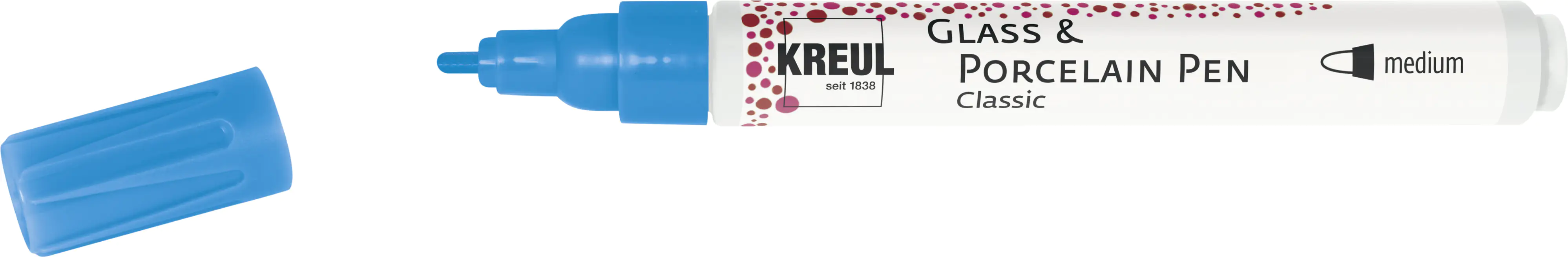Kreul Glass & Porcelain Pen Classic hellblau, 2 - 4 mm Kreul Glass & Porcelain Pen Classic hellblau, 2 - 4 mm
