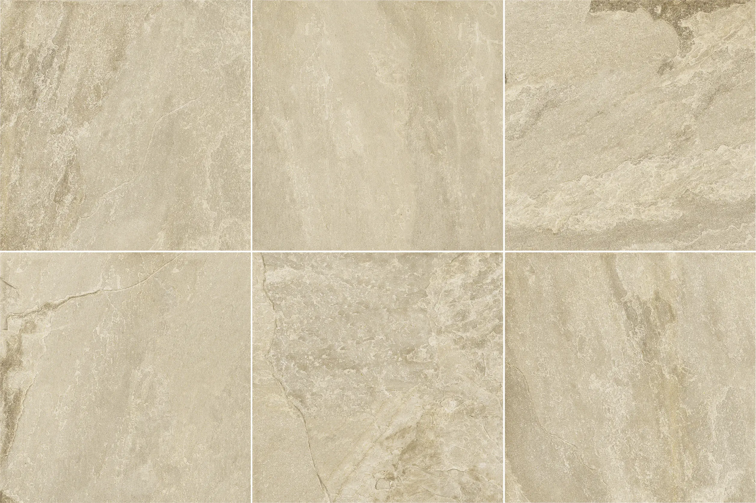 Bodenfliese Feinsteinzeug Bedrock 60 x 60 cm sand-beige