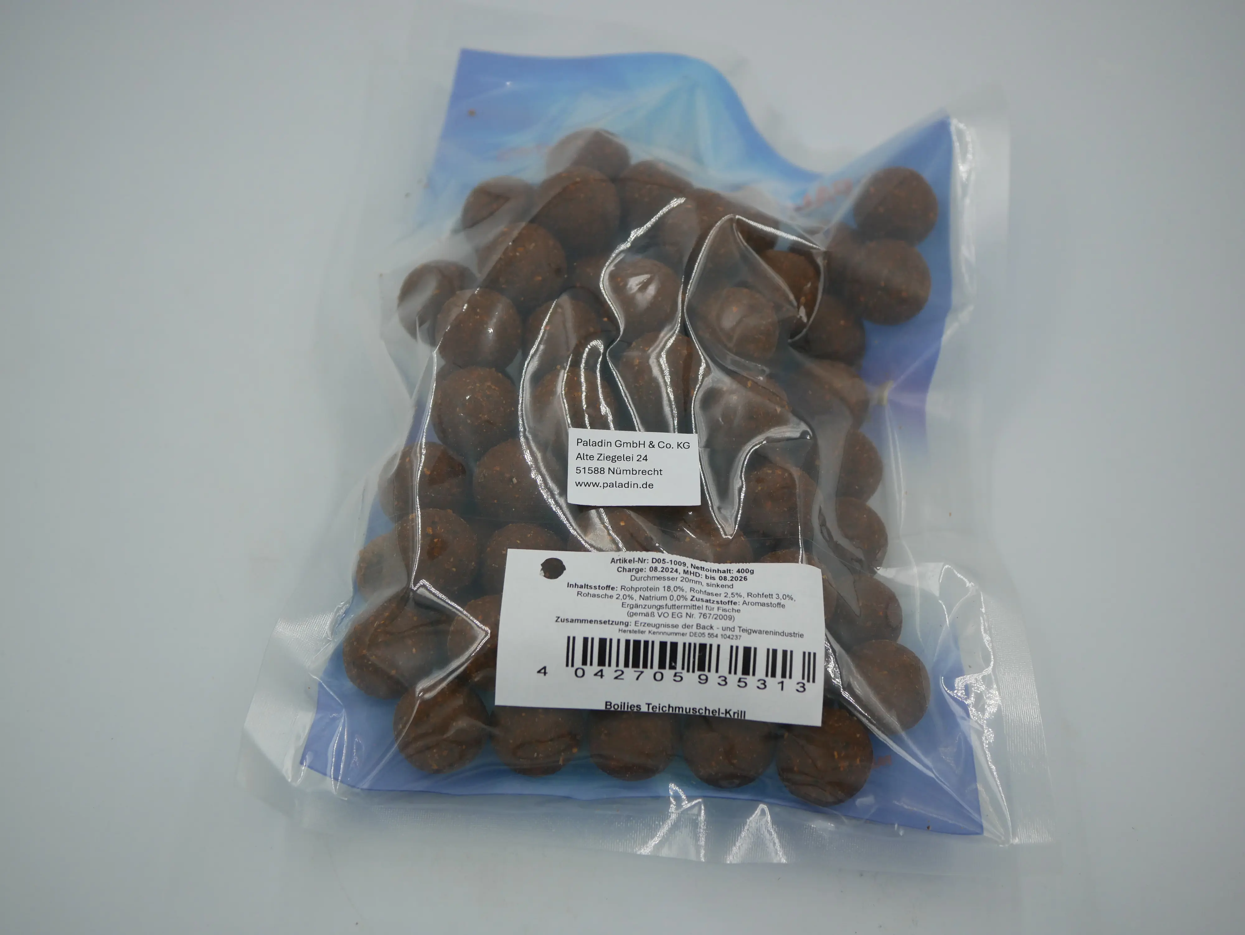 Paladin Angelköder Boilie Teichmuschel 400 g Karpfen