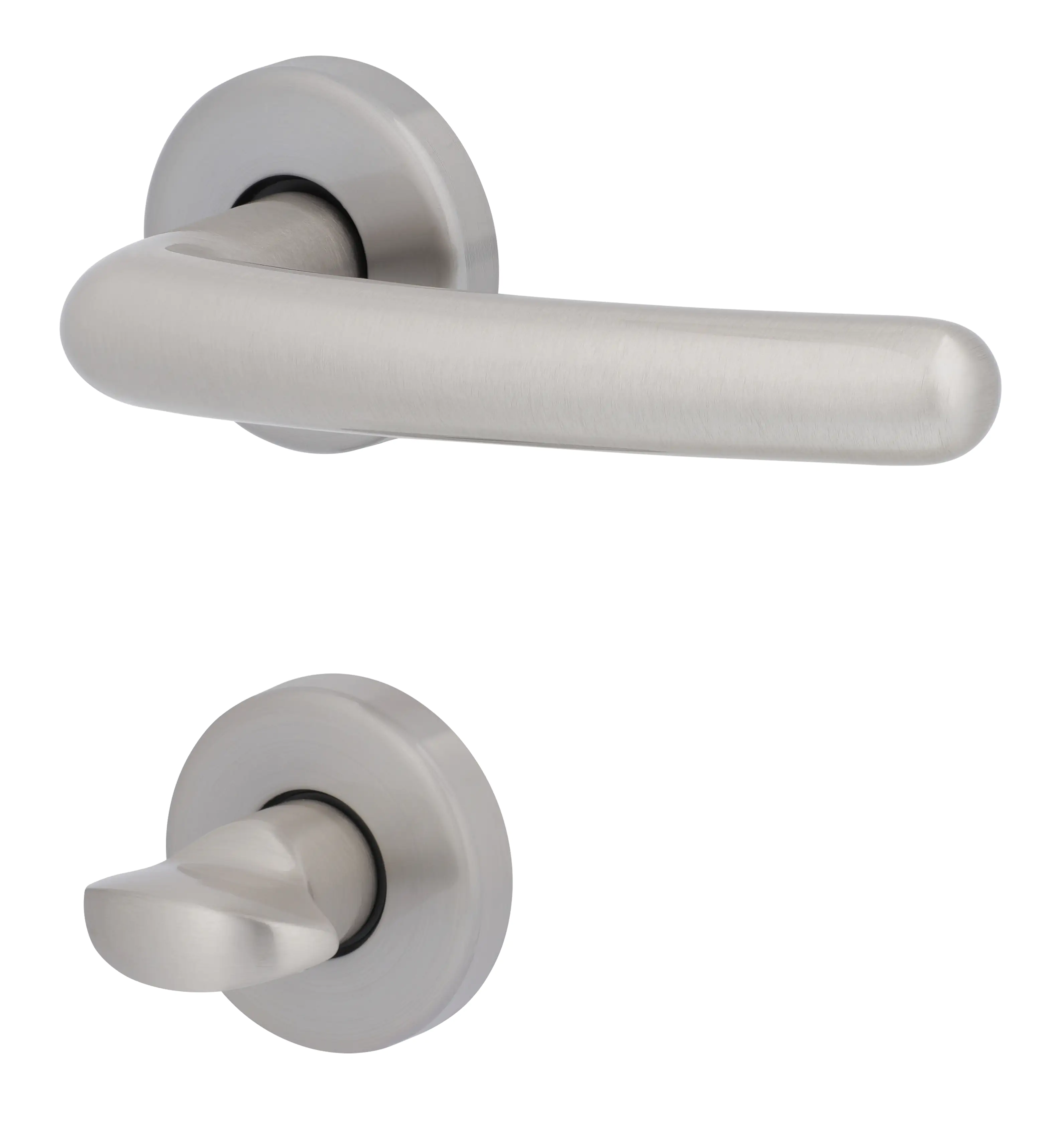 Alpertec WC-Rosettengarnitur Laurie Edelstahl silber rund Alpertec WC-Rosettengarnitur Laurie Edelstahl silber rund