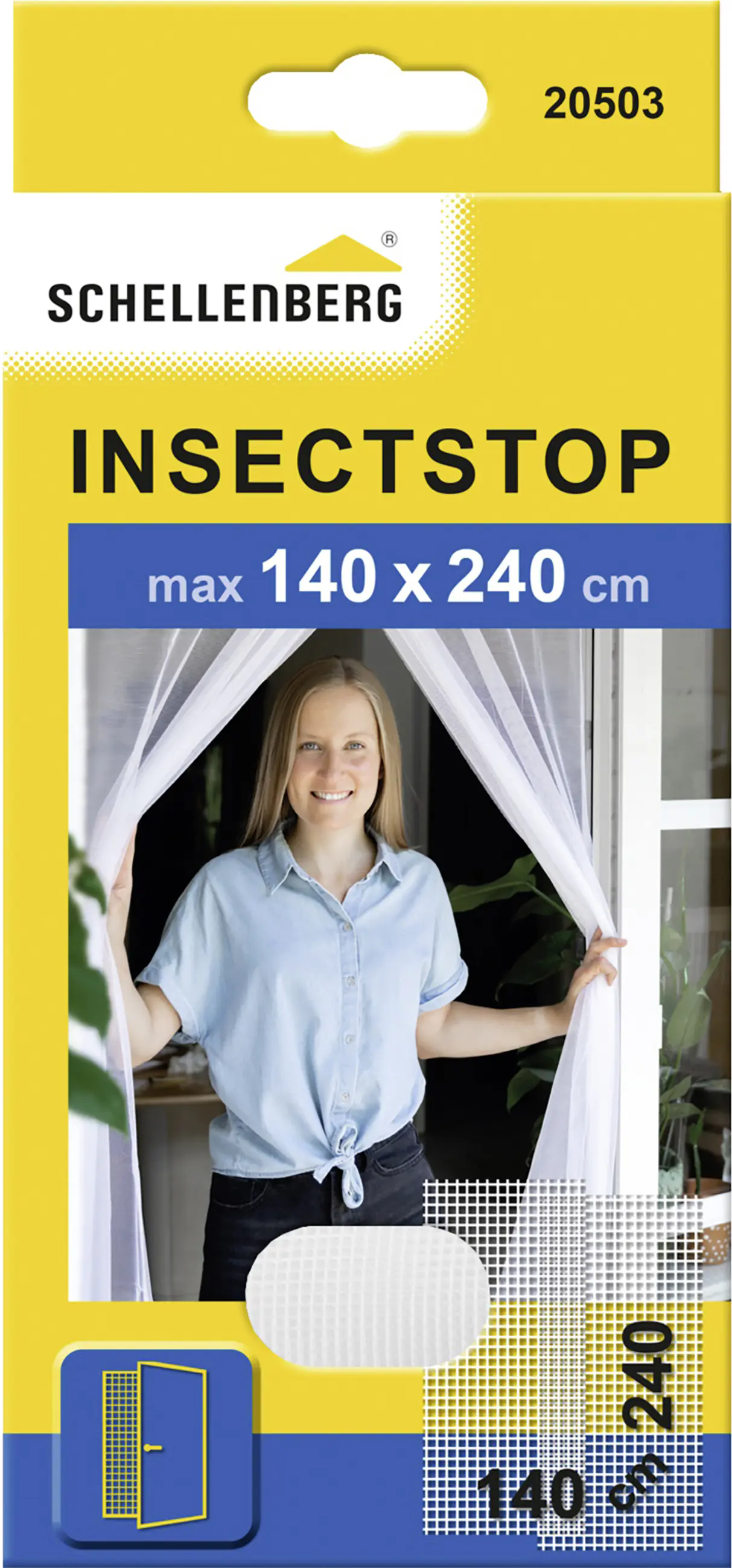 Schellenberg Fliegenschutz-Lamellenvorhang 140 x 240 cm weiß kürzbar