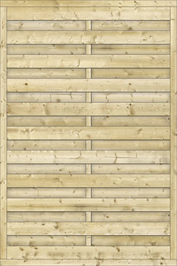 Sichtschutzzaun Rügen 120 x 180 cm, gerade, kesseldruckimprägniert