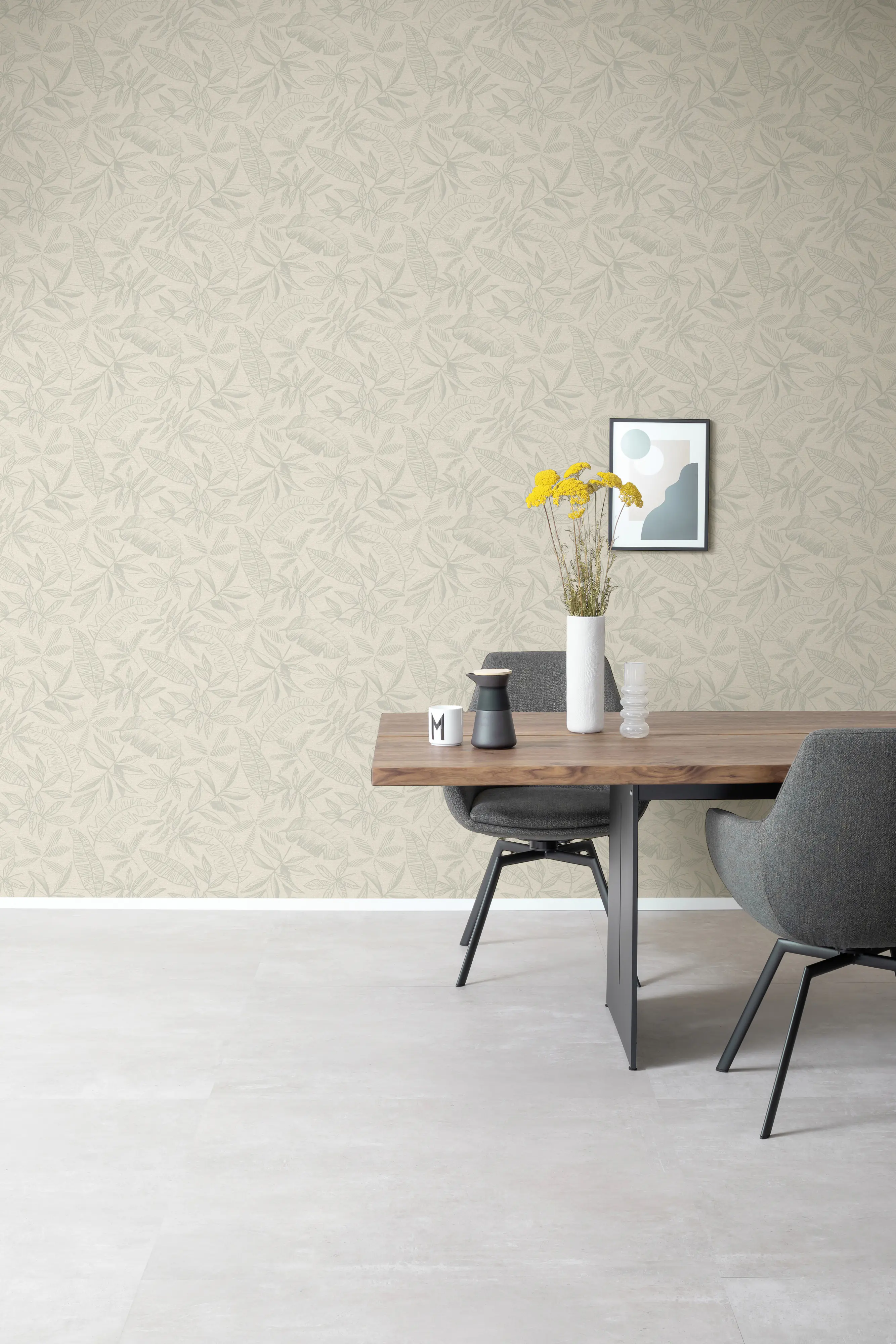 Schöner Wohnen Vliestapete Blätter beige salbei 10,05 x 0,53 m