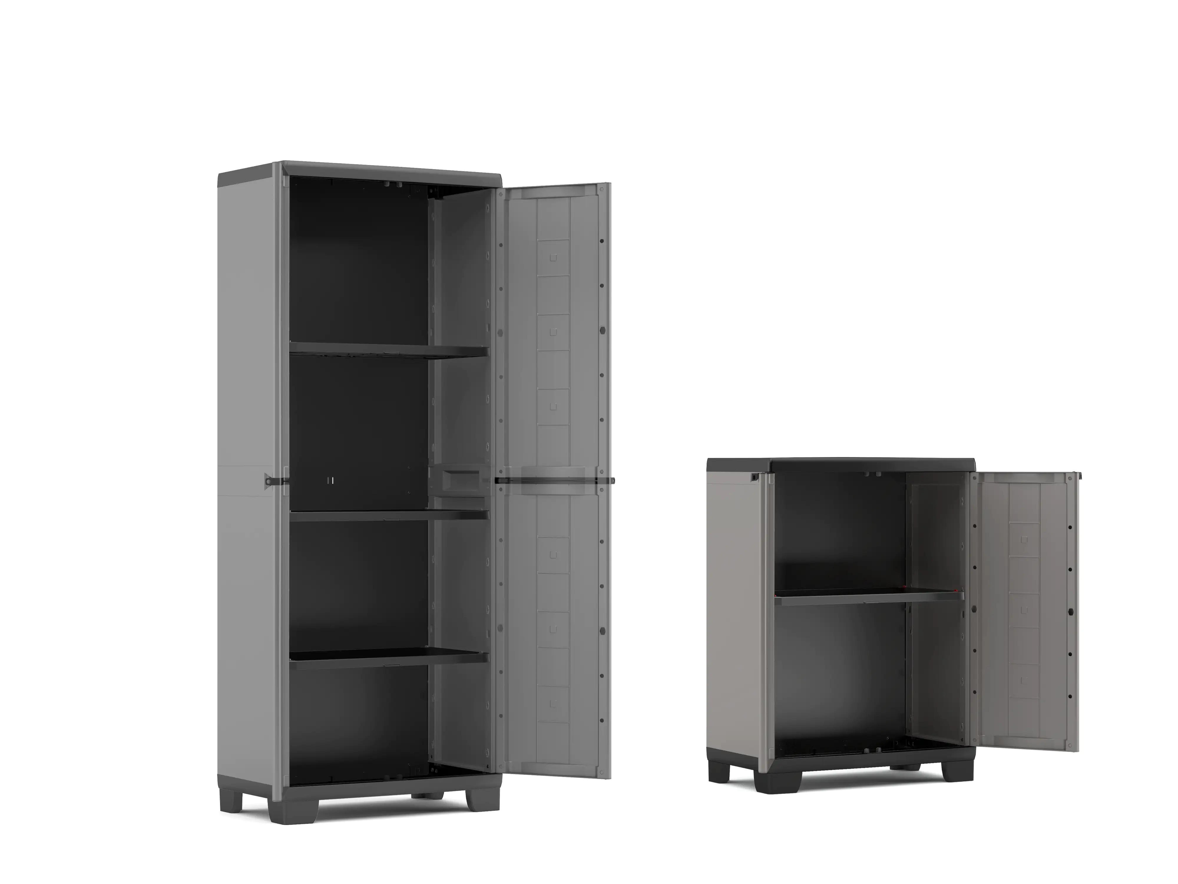 Kis Kunststoffschrank Jolly 2er Set 173 x 68 x 39 cm & 93 x 68 x 39 cm