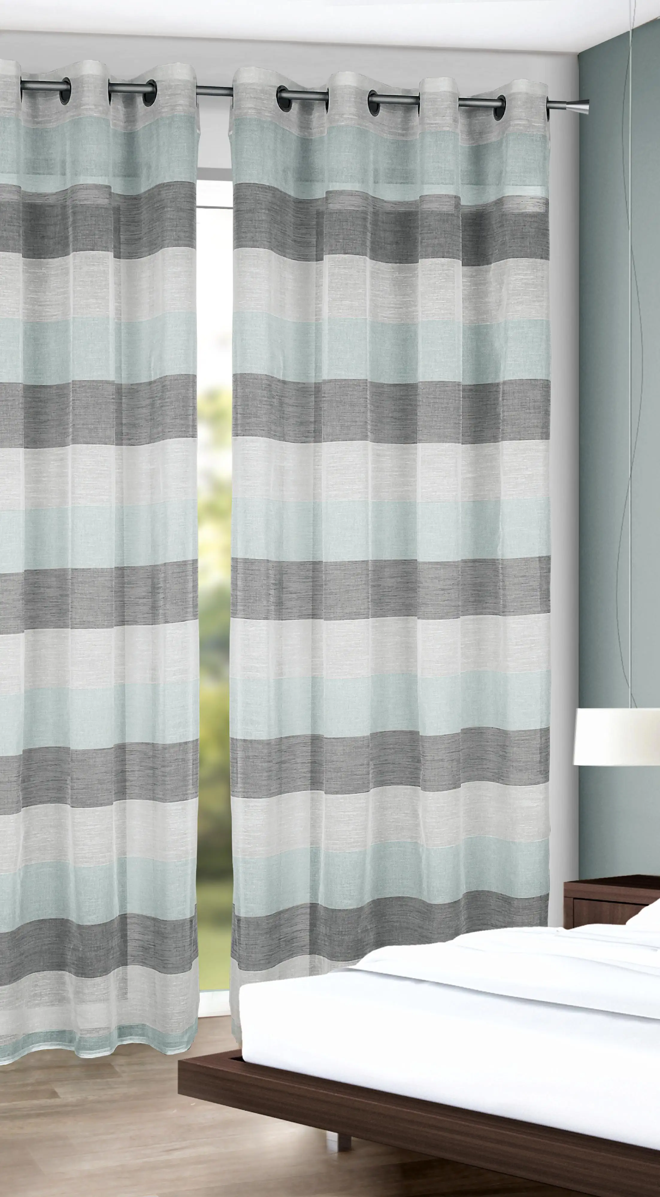 Neusser Collection Ösenschal Kareen blau, 135 x 245 cm