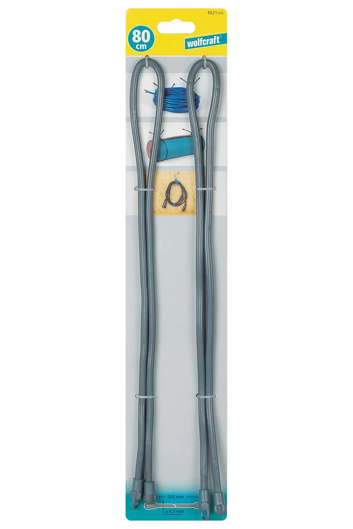 Wolfcraft Kabelbinder All Flex 6,7 x 800 mm 2 Stück wiederverwendbar