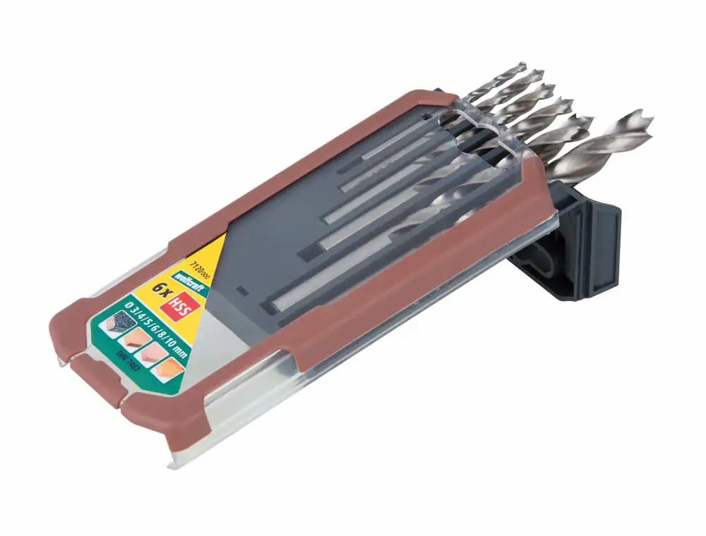 Wolfcraft Holzspiralbohrer-Set HSS Professional Ø 3 - 10 mm 6-teilig Rundschaft