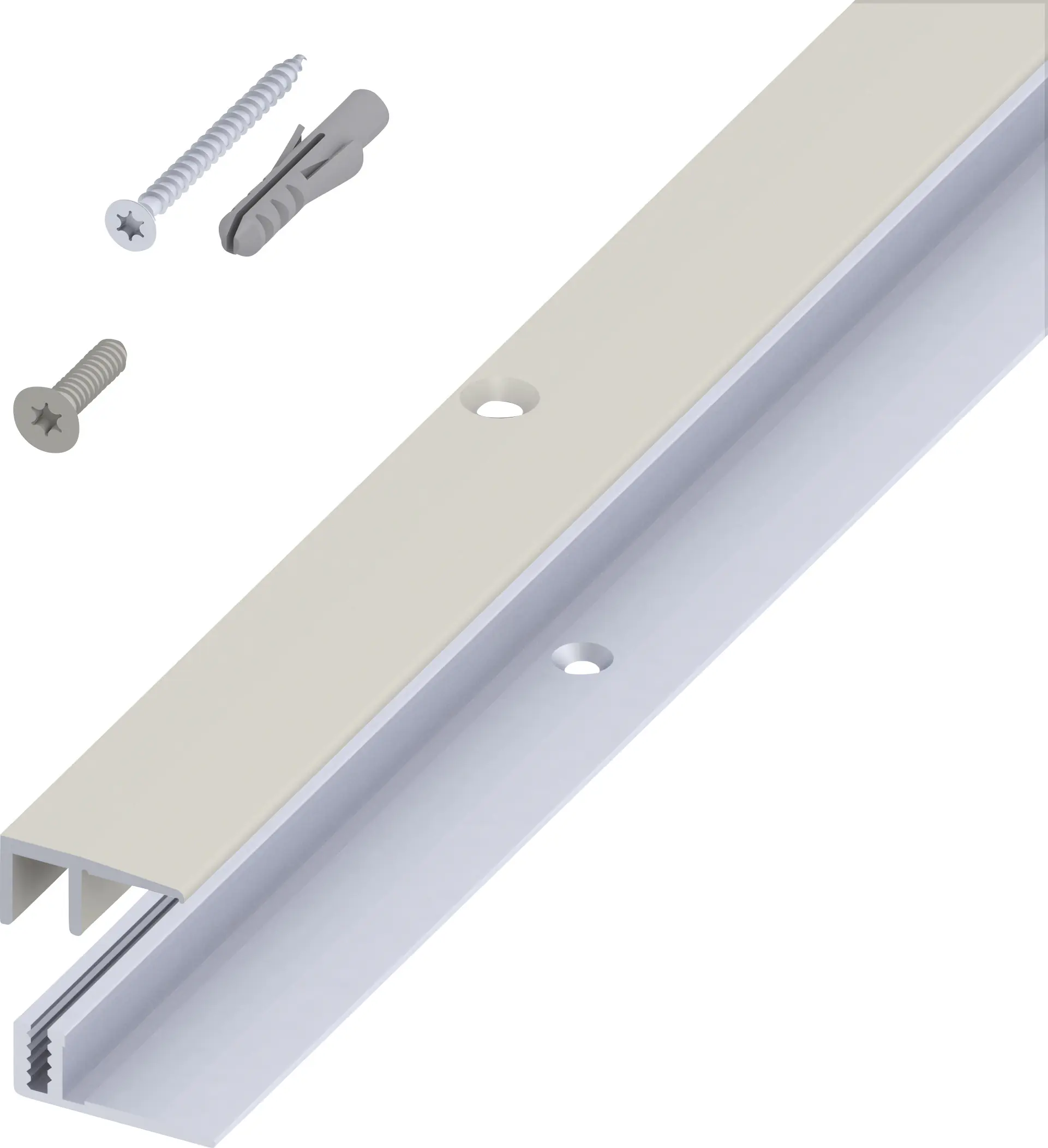 alfer Abschluss- + Träger- 1 m, 21 x 10.5 x 7 - 15 mm Alu eloxiert titan