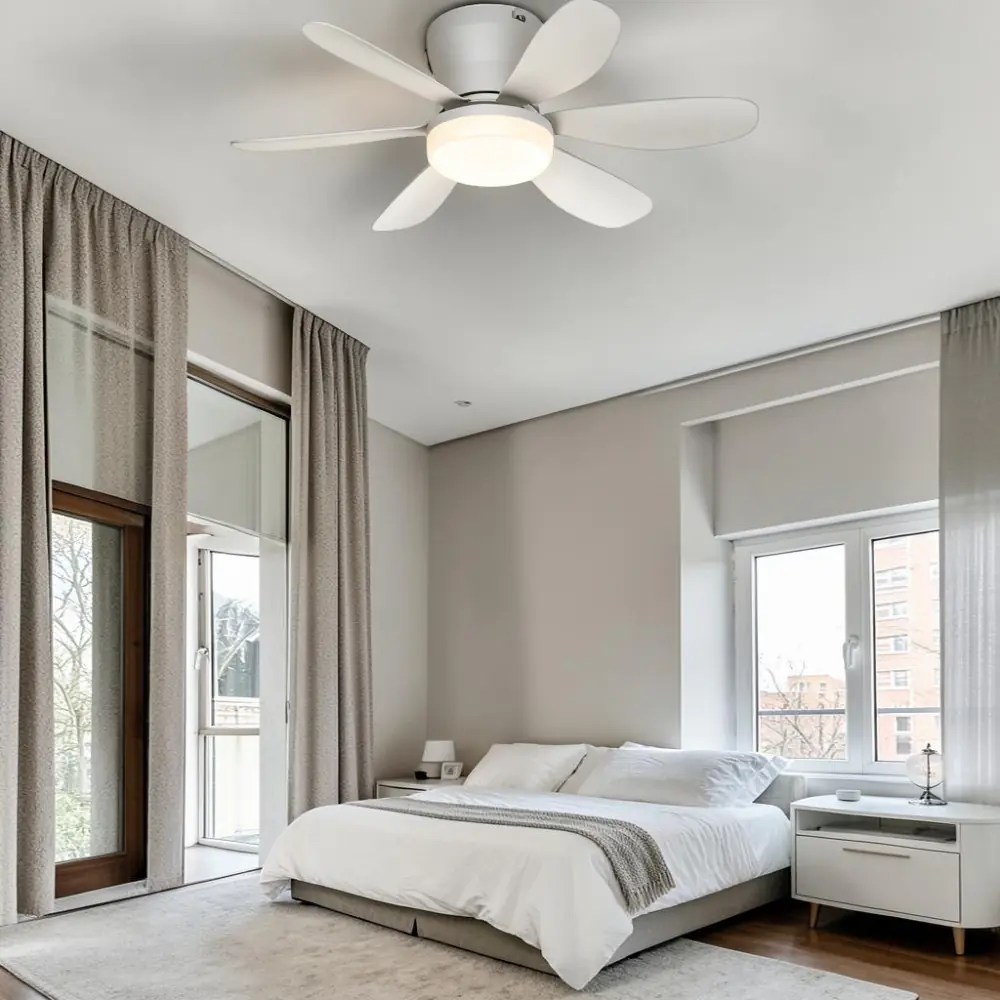 LED-Deckenventilator Chic weiß dimmbar