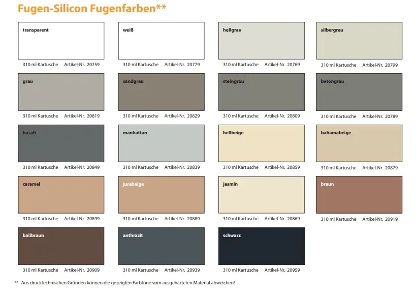 Racofix Fugen Silikon hellgrau 310 ml