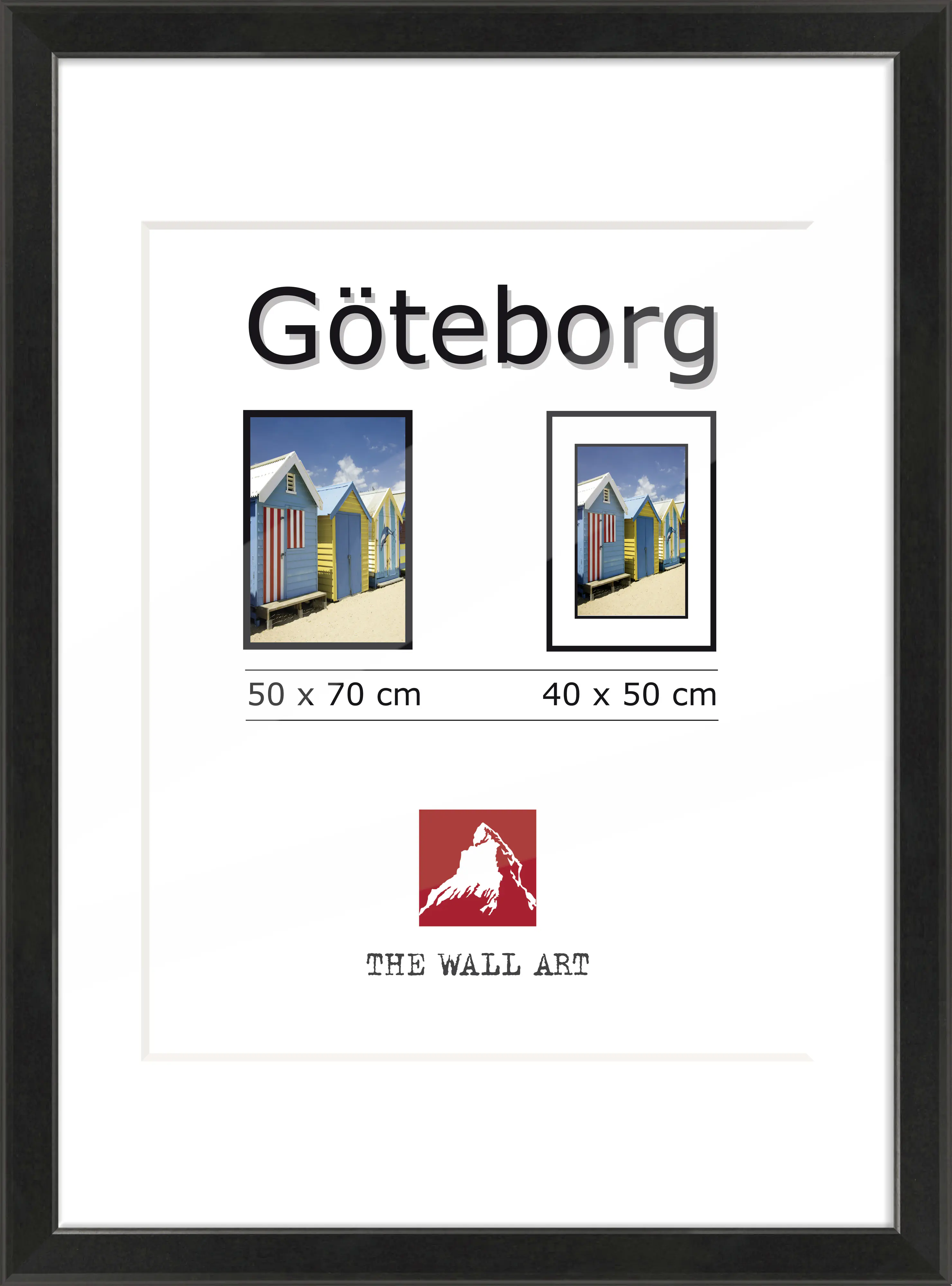 Bilderrahmen Holz Göteborg schwarz 50 x 70 cm