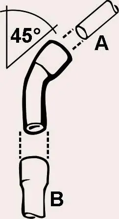 Cornat Bogen 45° / Ø 12 mm