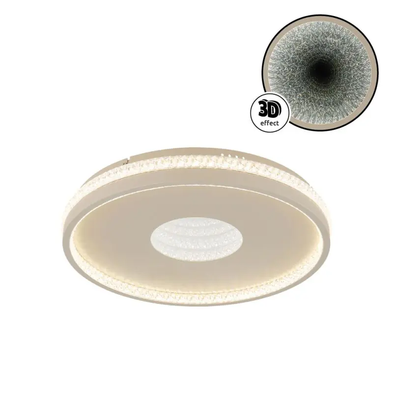 Globo Deckenleuchte Shirley Ø 41 x 6,5 cm sand matt CCT