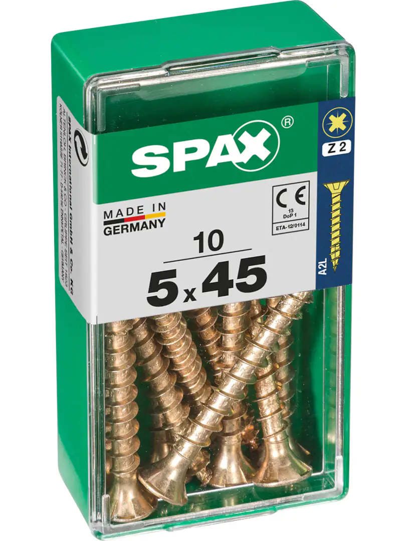 Spax Universalschrauben 5.0 x 45 mm PZ 2 - 10 Stk.