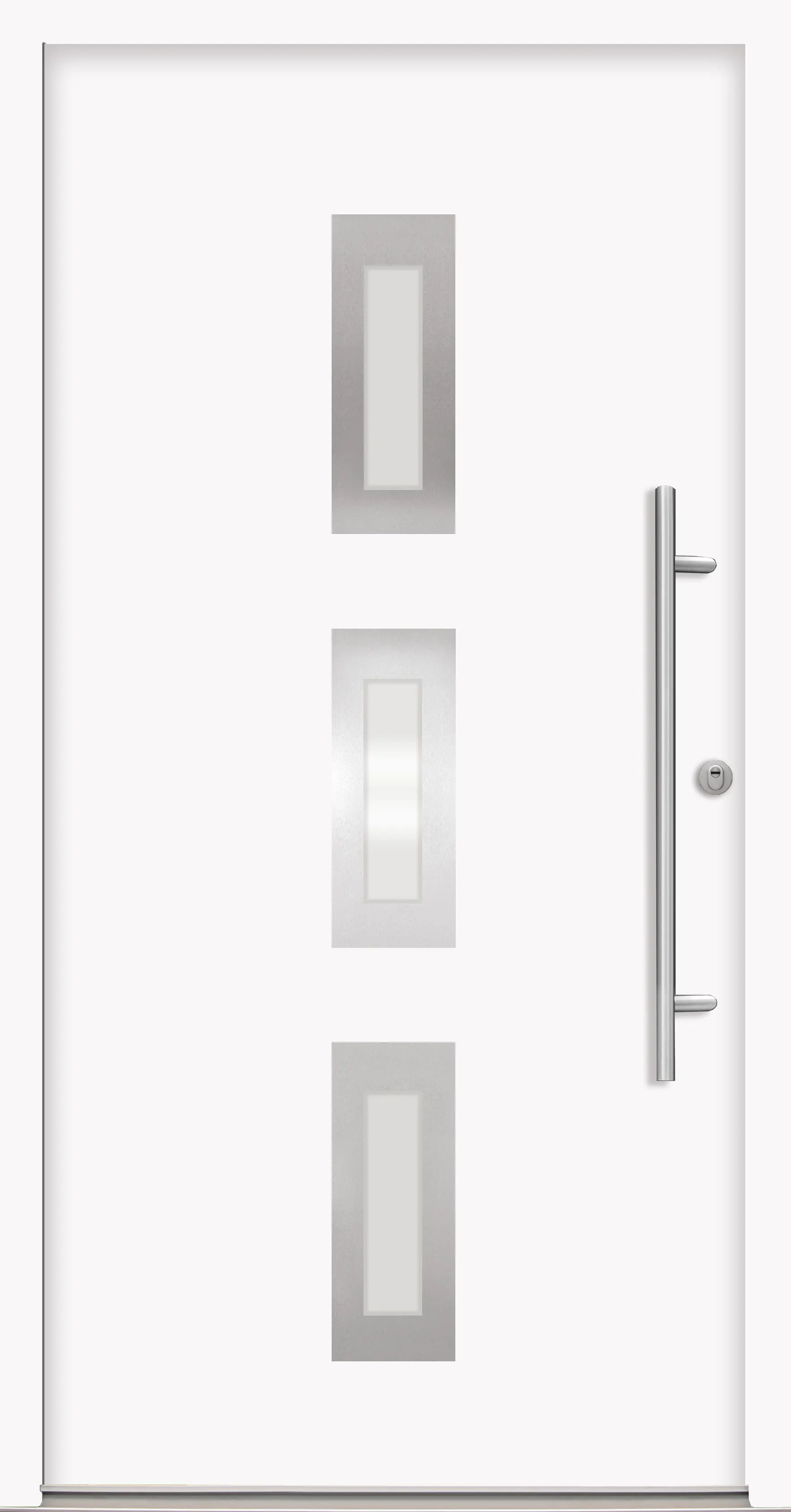 Splendoor Haustür Passivedoor Premium B02 RC2 Weiß DIN Rechts 100 x 210 cm