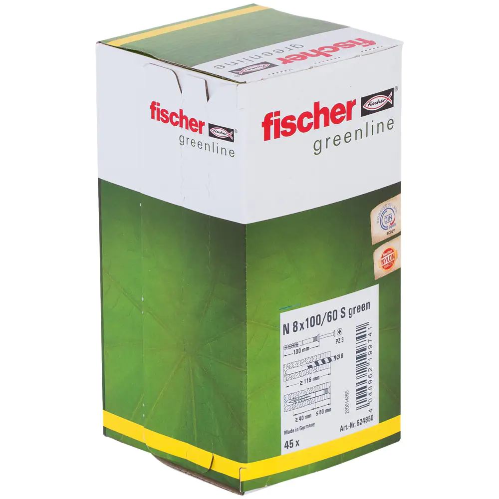 Fischer Nageldübel N green 8.0 x 100 mm - 45 Stück Fischer Nageldübel N green 8.0 x 100 mm - 45 Stück