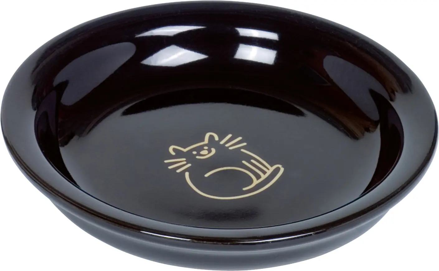 Nobby Keramikschale oval Golden Cat schwarz 100 ml