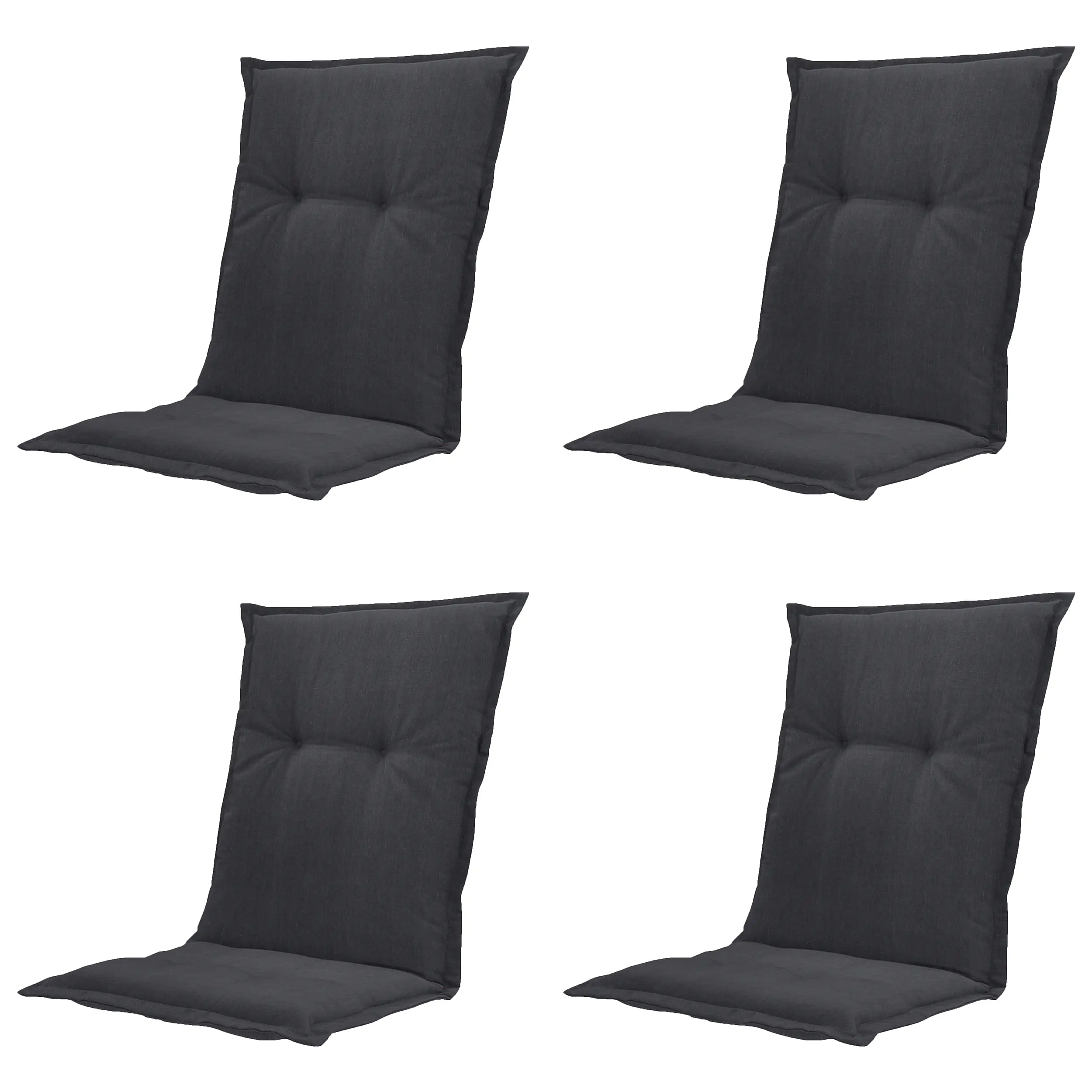 Madison Niederlehner-Auflage Basic schwarz 105 x 50 cm 4er-Set 