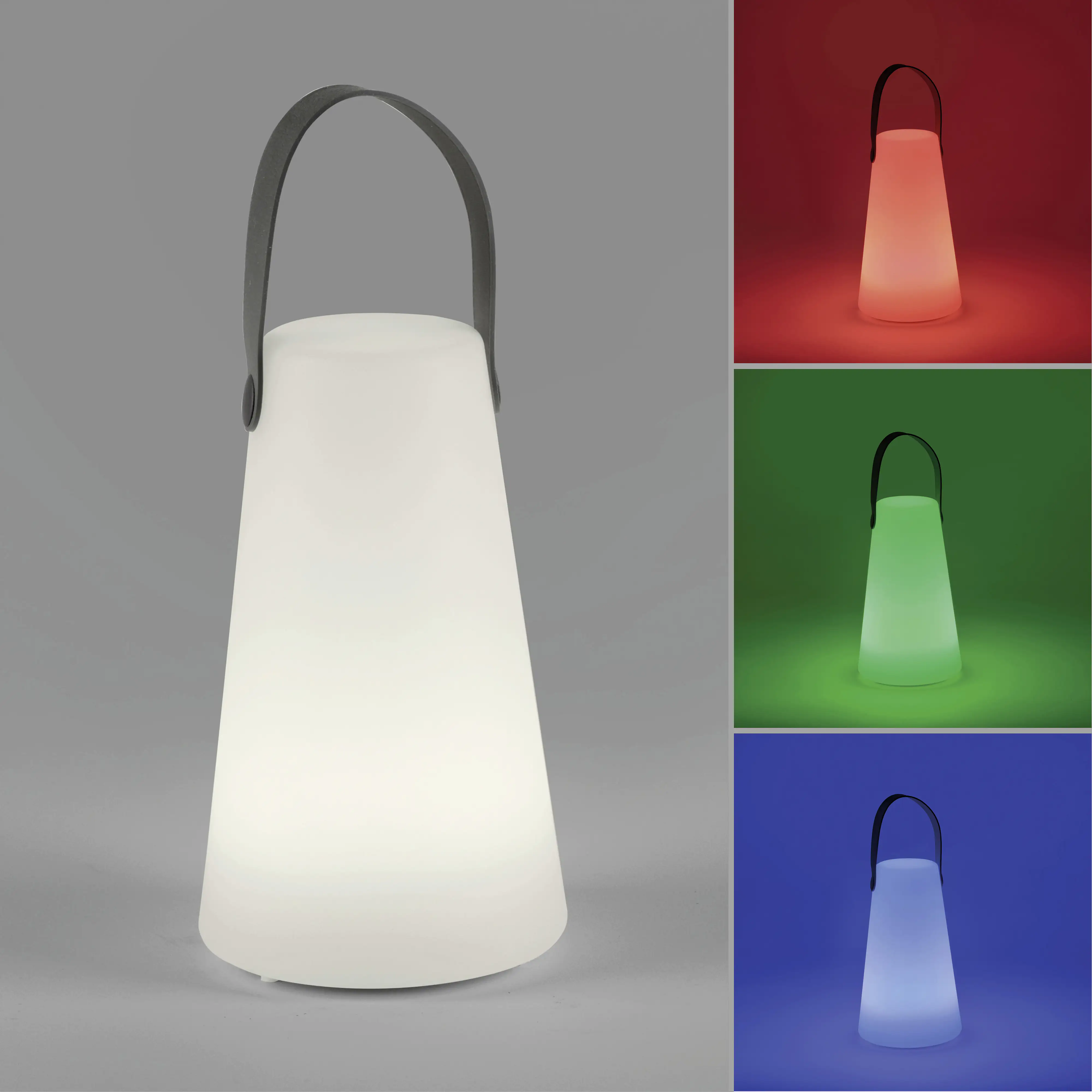 JustLight LED Akku-Tischleuchte Keno weiß, RGBW