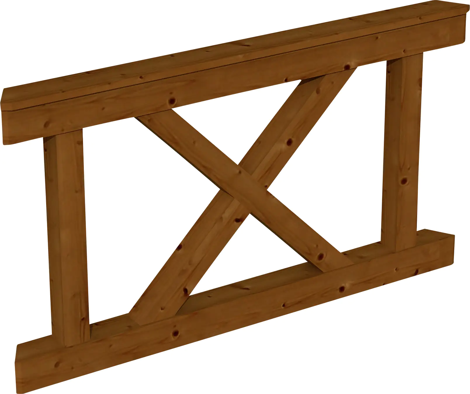 SKAN HOLZ Brüstung Andreaskreuz 150 x 84 cm Douglasie