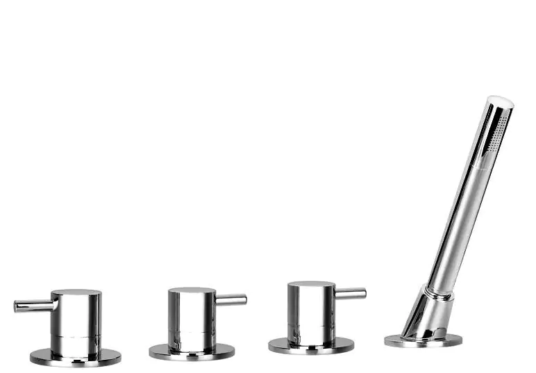 Ottofond Wannenrandarmatur 4-Loch mit Umsteller für Wassereinlaufgarnitur