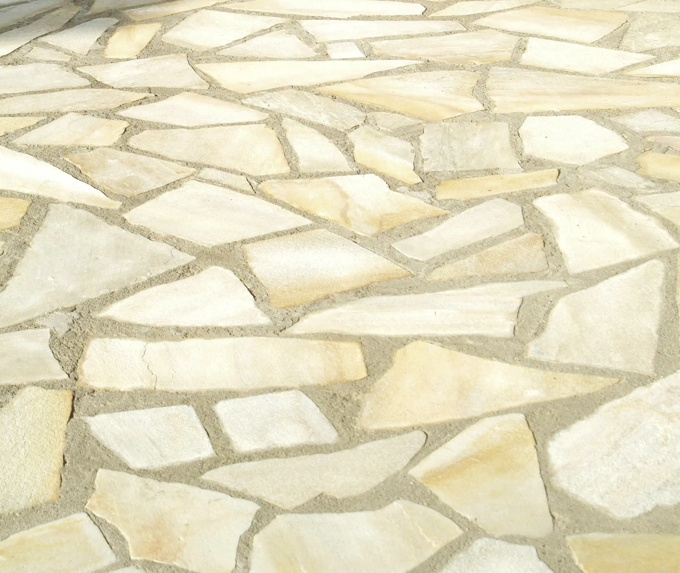 Polygonalplatten Quarzit beige-mix