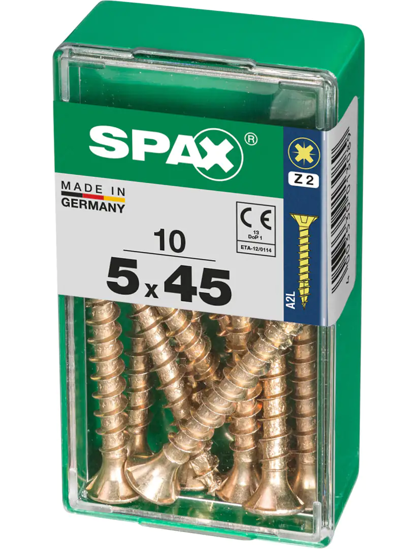 Spax Universalschrauben 5.0 x 45 mm PZ 2 - 10 Stk.