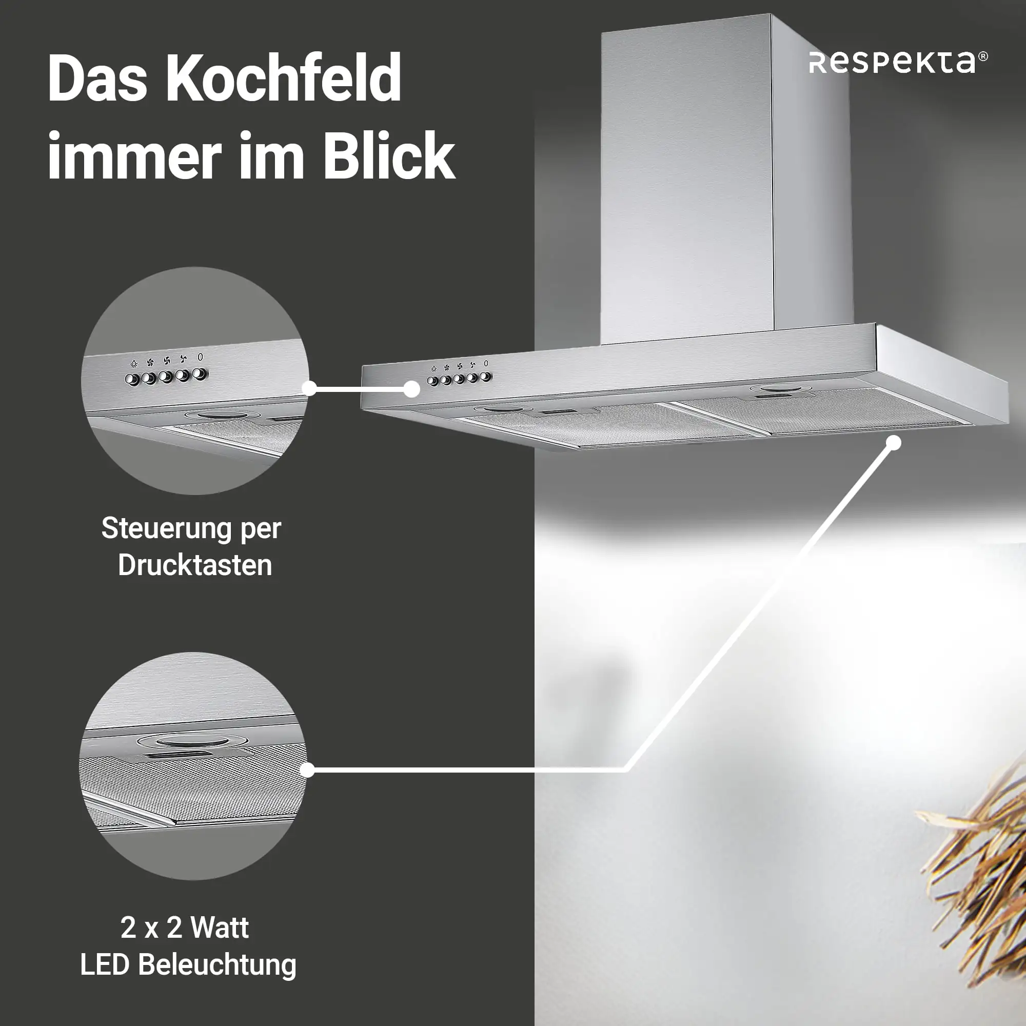 respekta Dunstabzugshaube Edelstahl 60 cm Typ / Modell: CH 22098 IXB 60 cm respekta Dunstabzugshaube Edelstahl 60 cm Typ / Modell: CH 22098 IXB 60 cm
