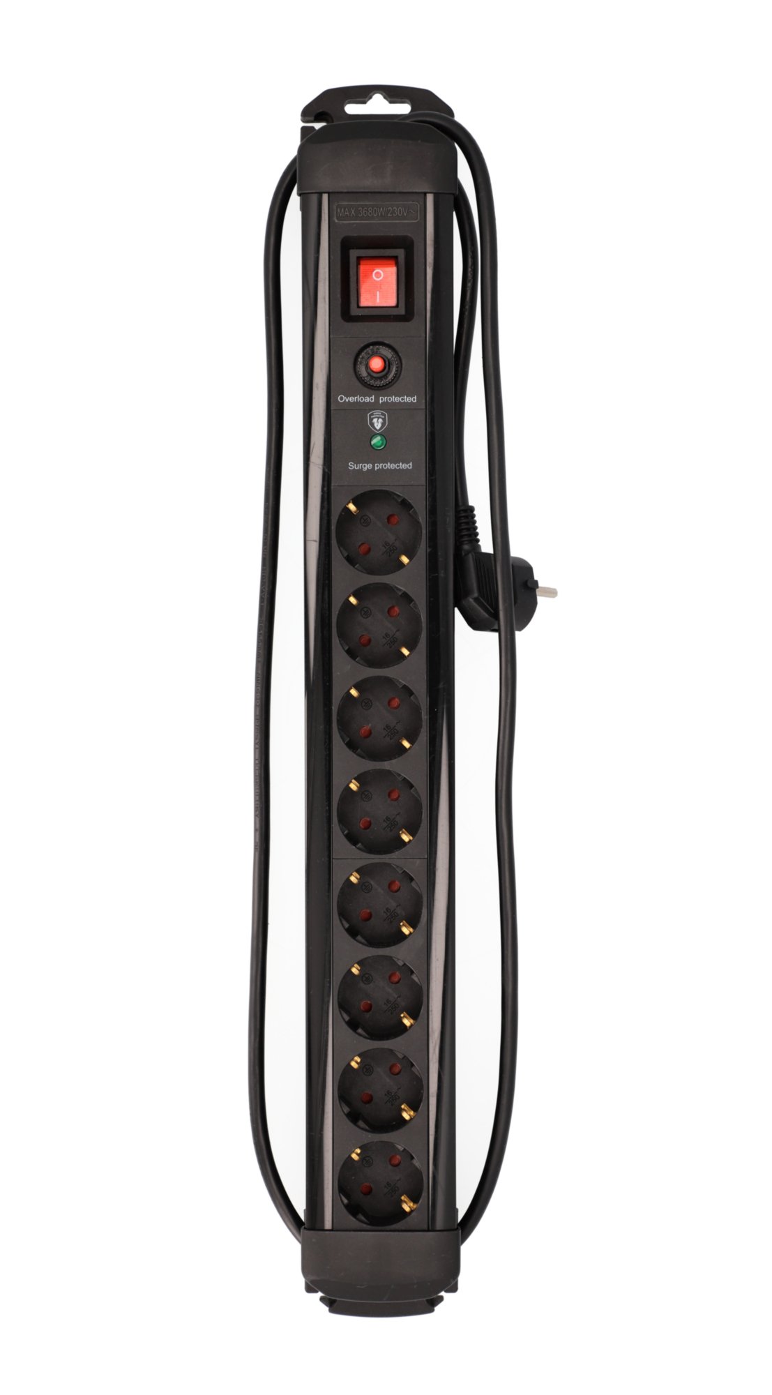 Unitec Tischsteckdose 8-fach mit Schalter & Überspannungsschutz 2 m