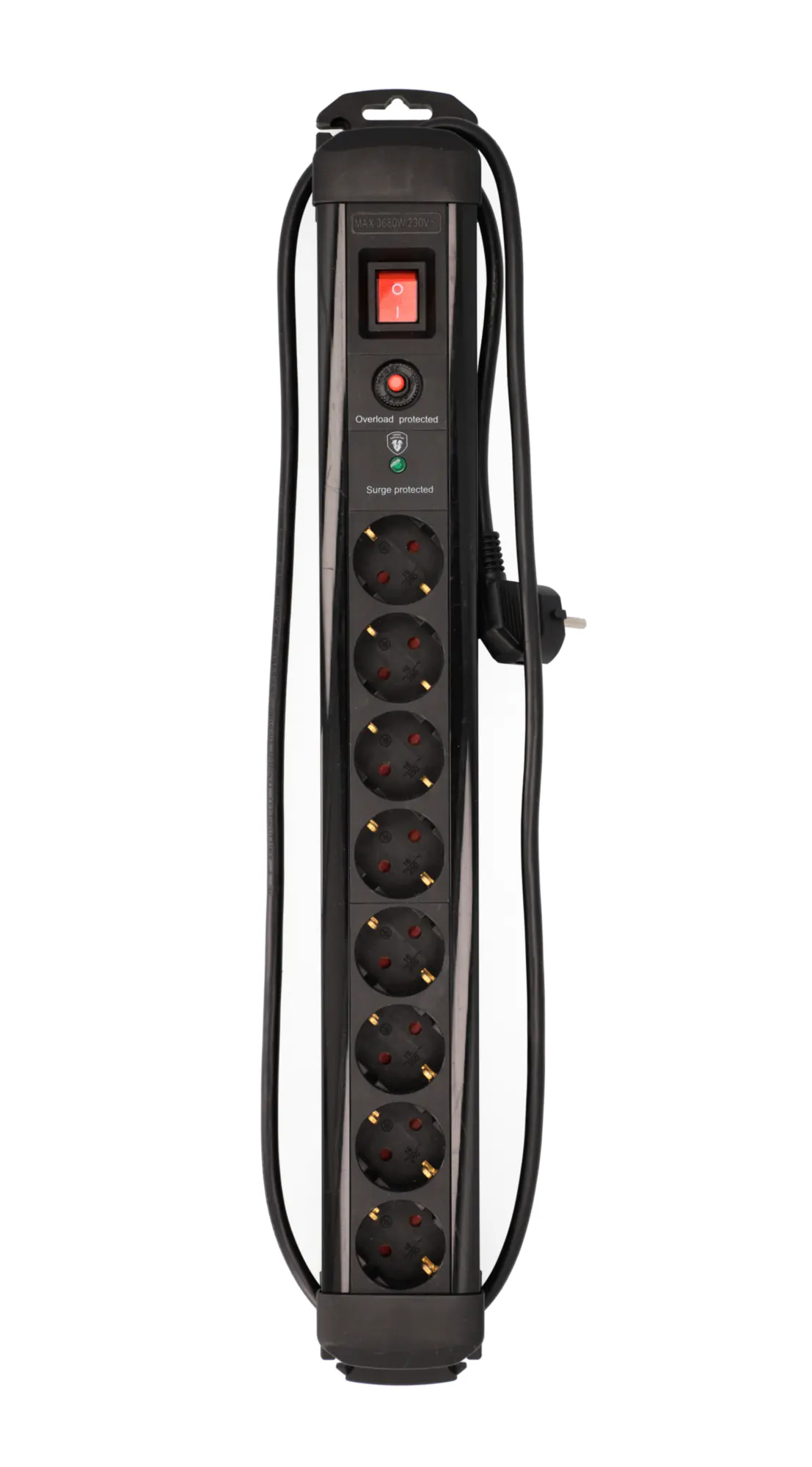 Unitec Tischsteckdose 8-fach mit Schalter & Überspannungsschutz 2 m