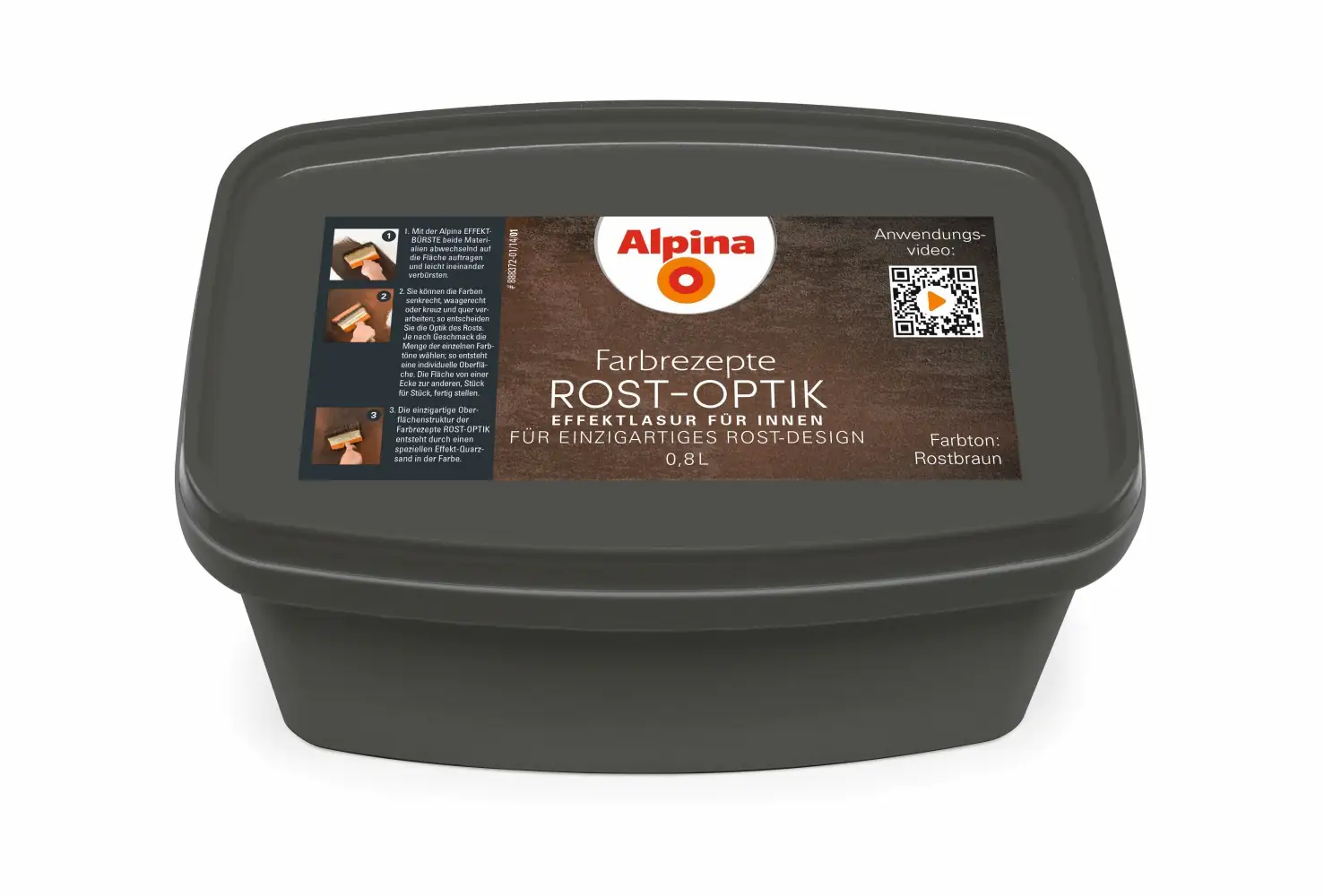 Alpina Innenfarbe Rost-Optik 0,7 L rostbraun und 0,5 L rostorange, glänzend
