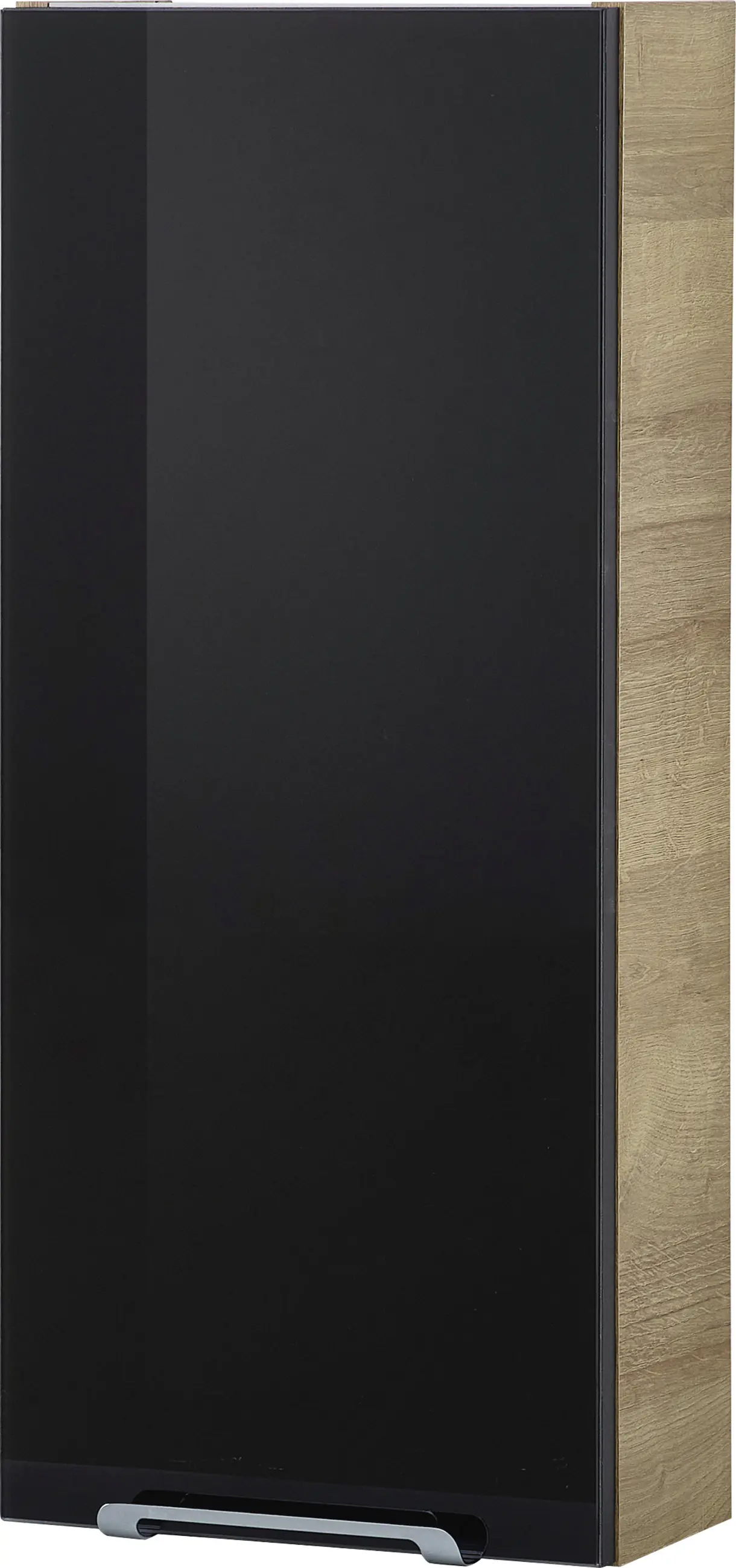 Pelipal Badschrank Münster Riviera Eiche Dekor schwarz 30 x 70 cm