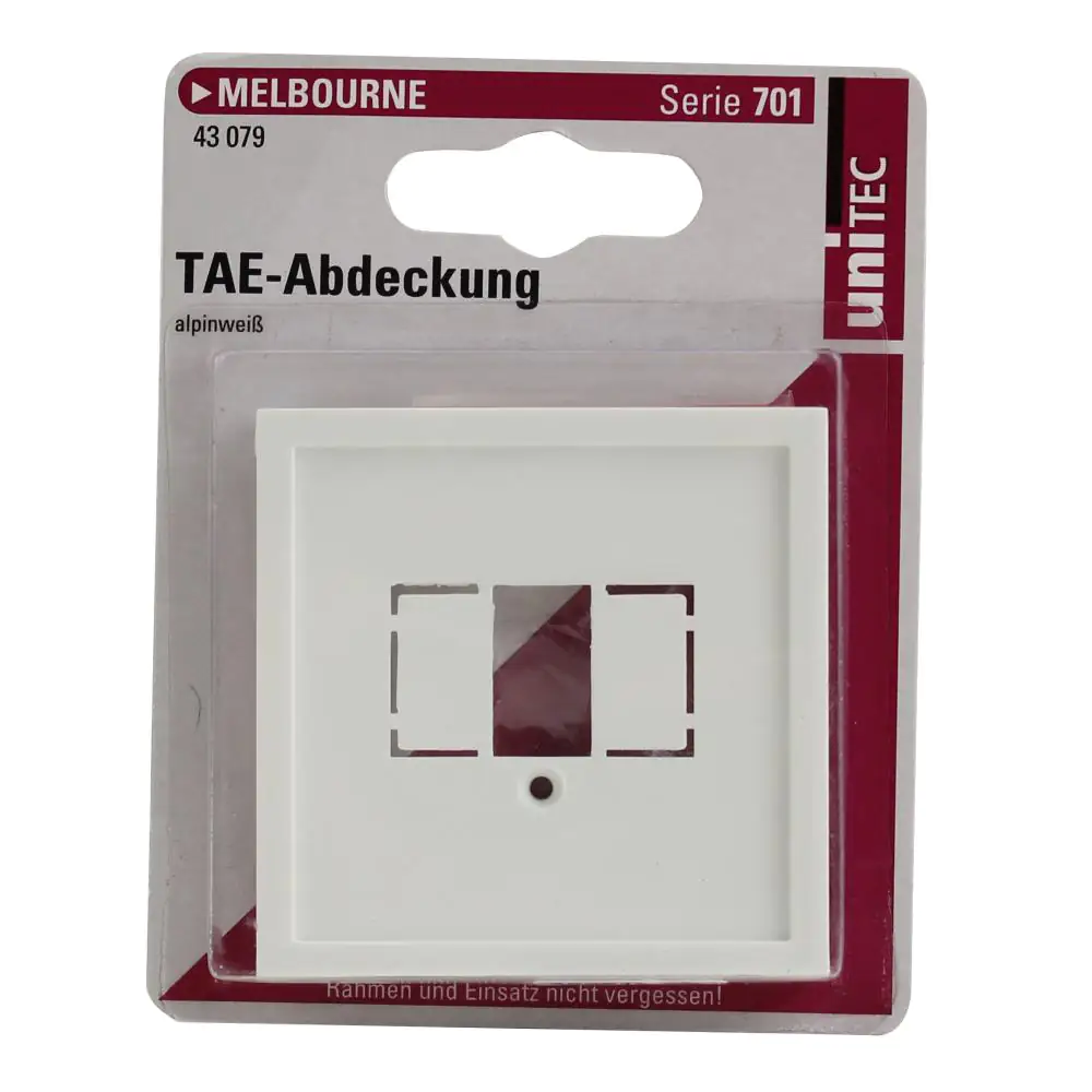 Unitec TAE-Abdeckung Melbourne S701 alpinweiß