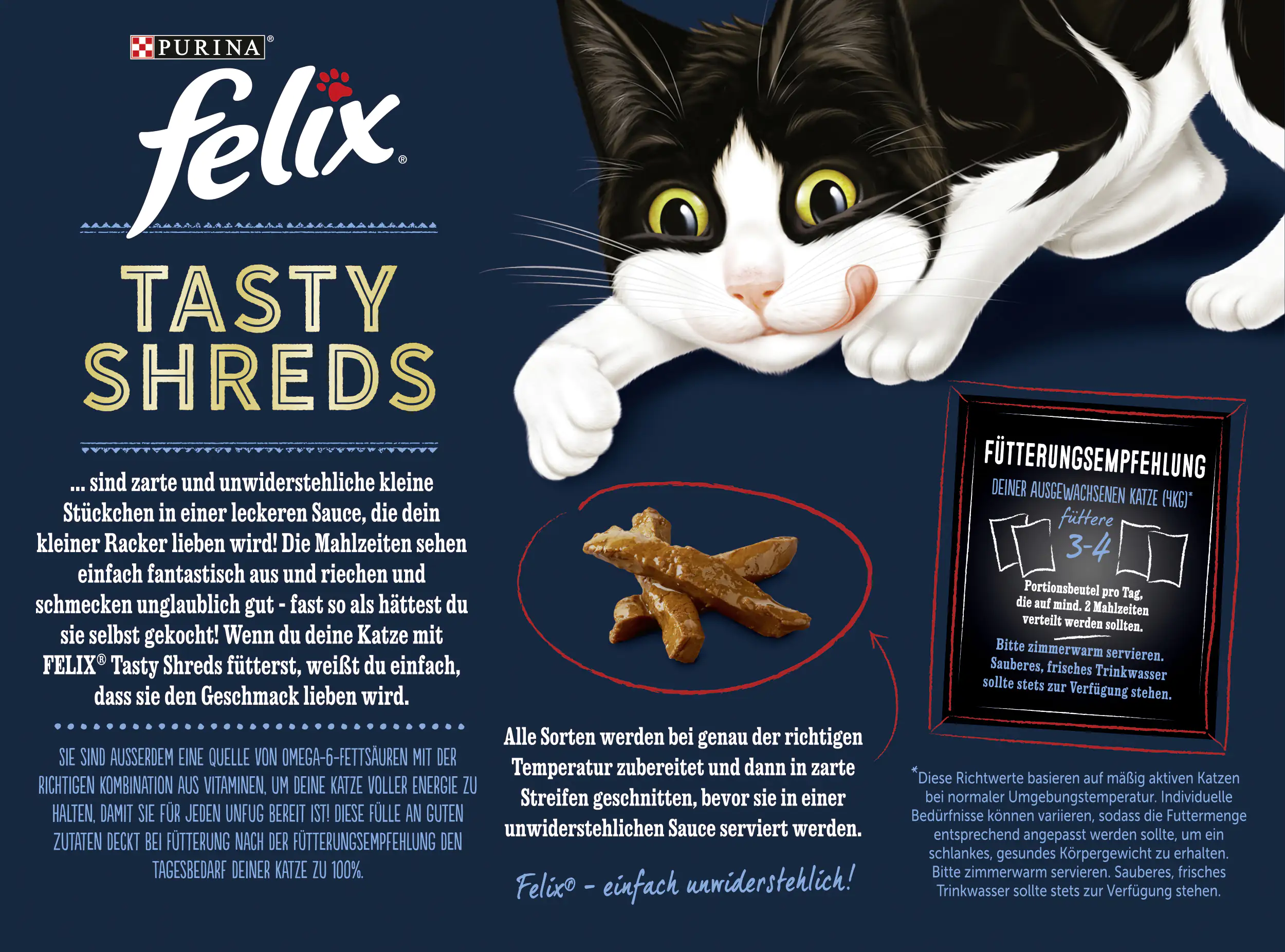 Felix Tasty Shreds Geschmacksvielfalt vom Land 10 x 80 g