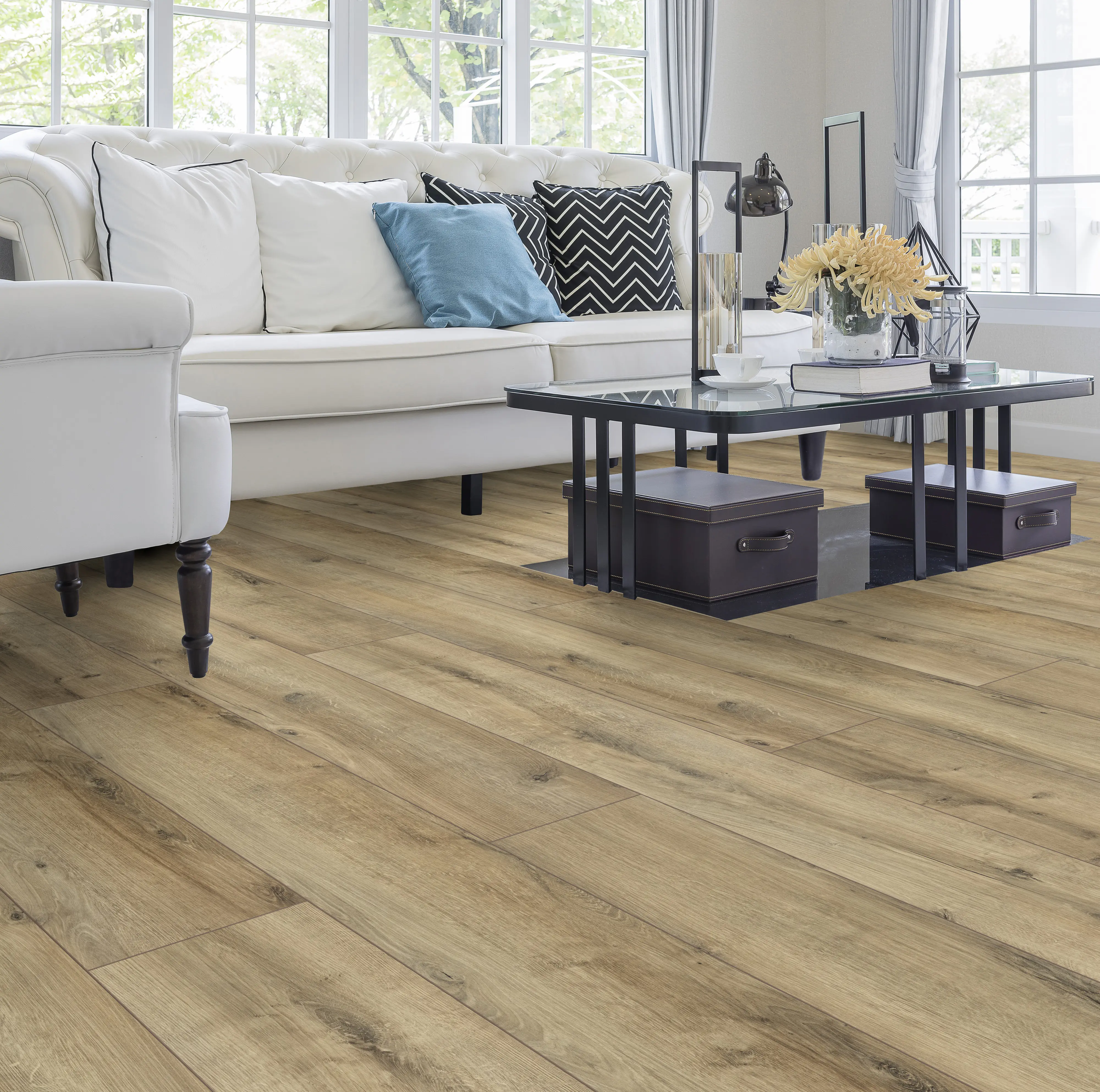 Classen Laminat Megaloc Aquaprotect 128,5 x 19,2 cm 8 mm Oak natural grey