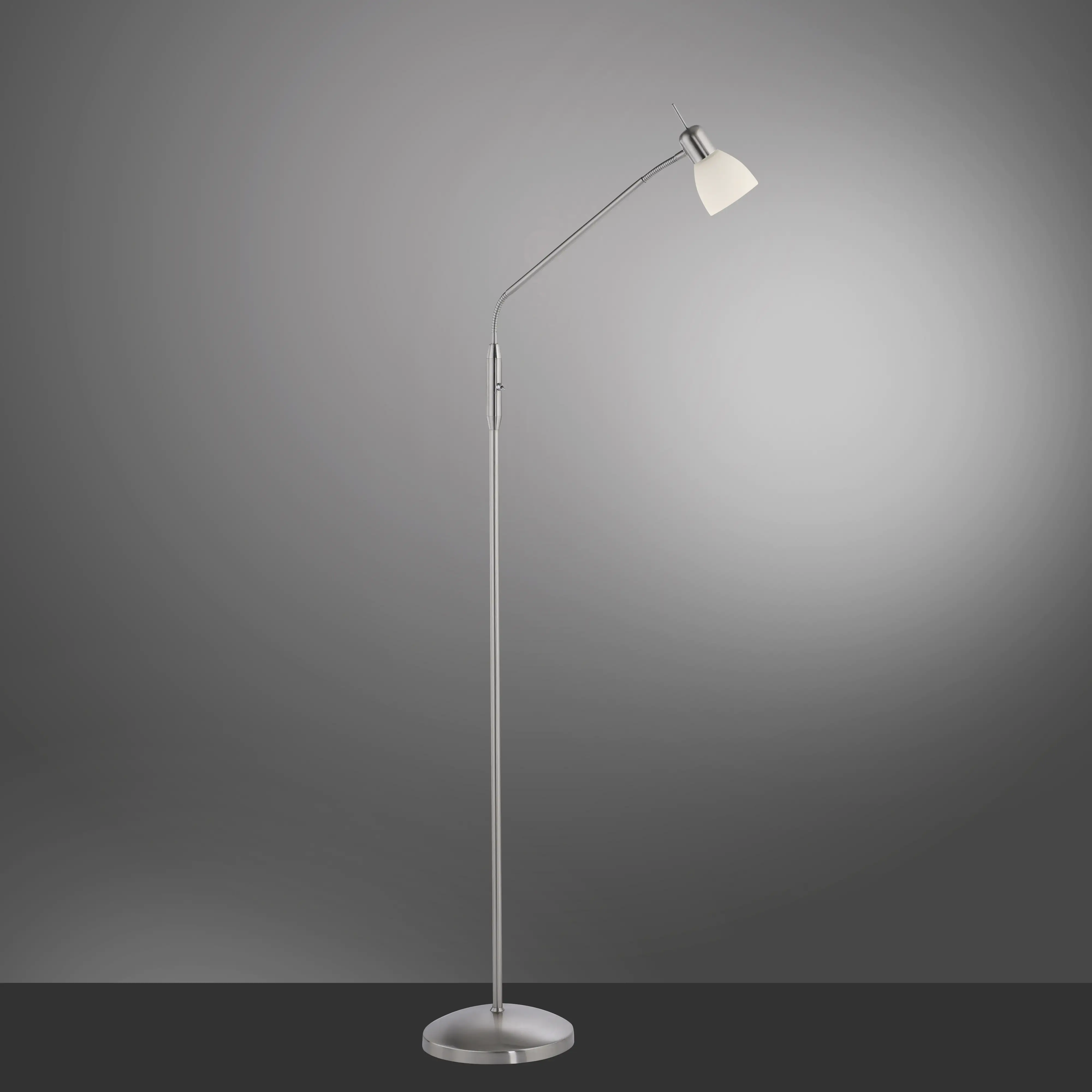 JustLight Stehleuchte Karo stahl-weiß 159,5 x 60 cm E14, max. 40 W