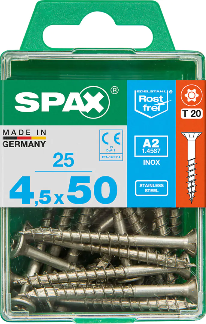 Spax Universalschrauben 4.5 x 50 mm TX 20 - 25 Stk.