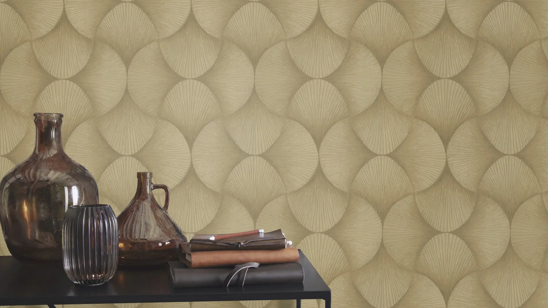 Rasch Vliestapete Muster Grafik Sky Lounge gold metallic 10,05 x 0,53 m