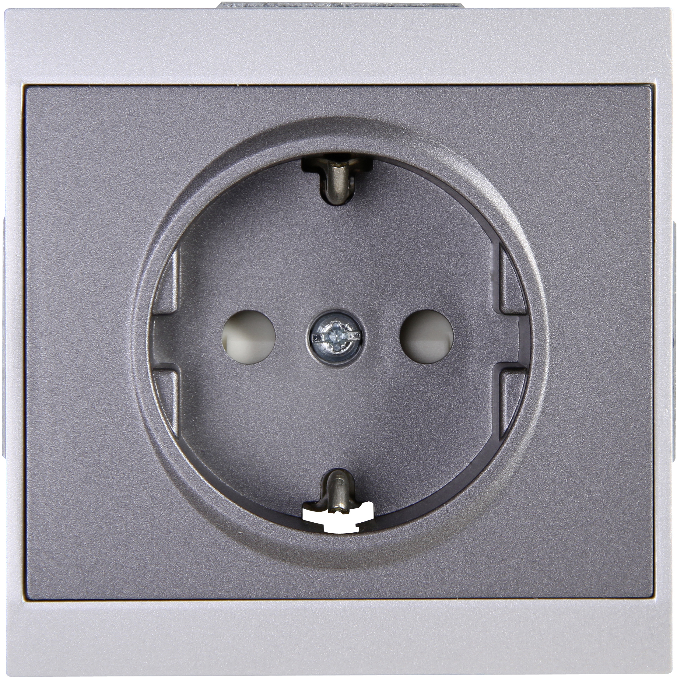 Kopp Schutzkontakt-Steckdose Malta, silber-anthrazit, 923450087