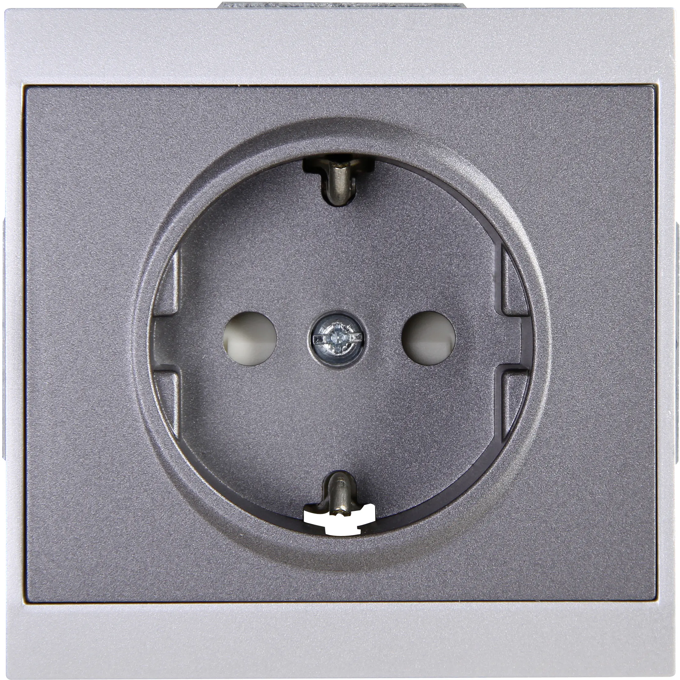 Kopp Schutzkontakt-Steckdose Malta, silber-anthrazit, 923450087