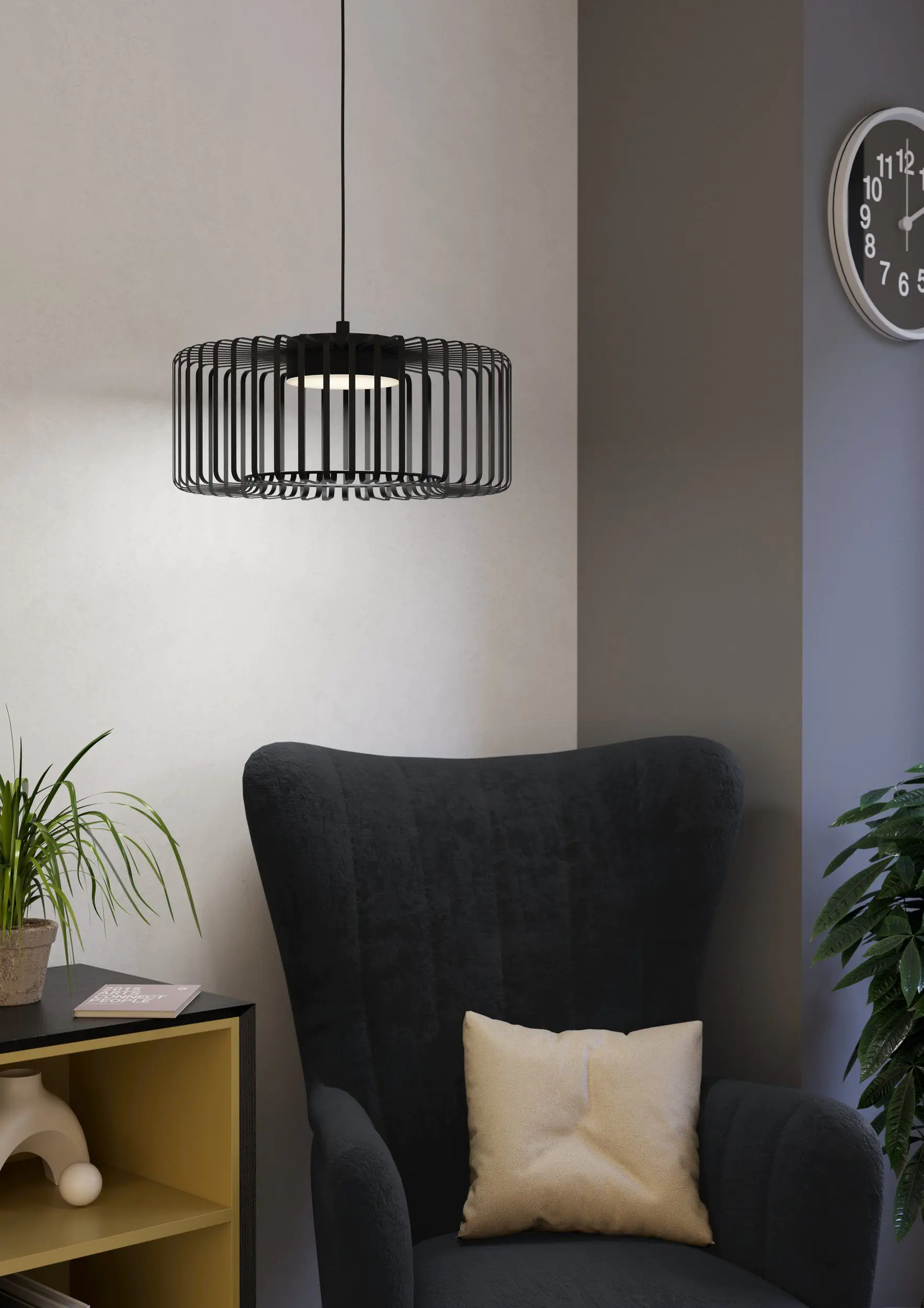 Eglo Connect LED Pendelleuchte Ginestrone-Z schwarz 45 x 110 cm Eglo Connect LED Pendelleuchte Ginestrone-Z schwarz 45 x 110 cm