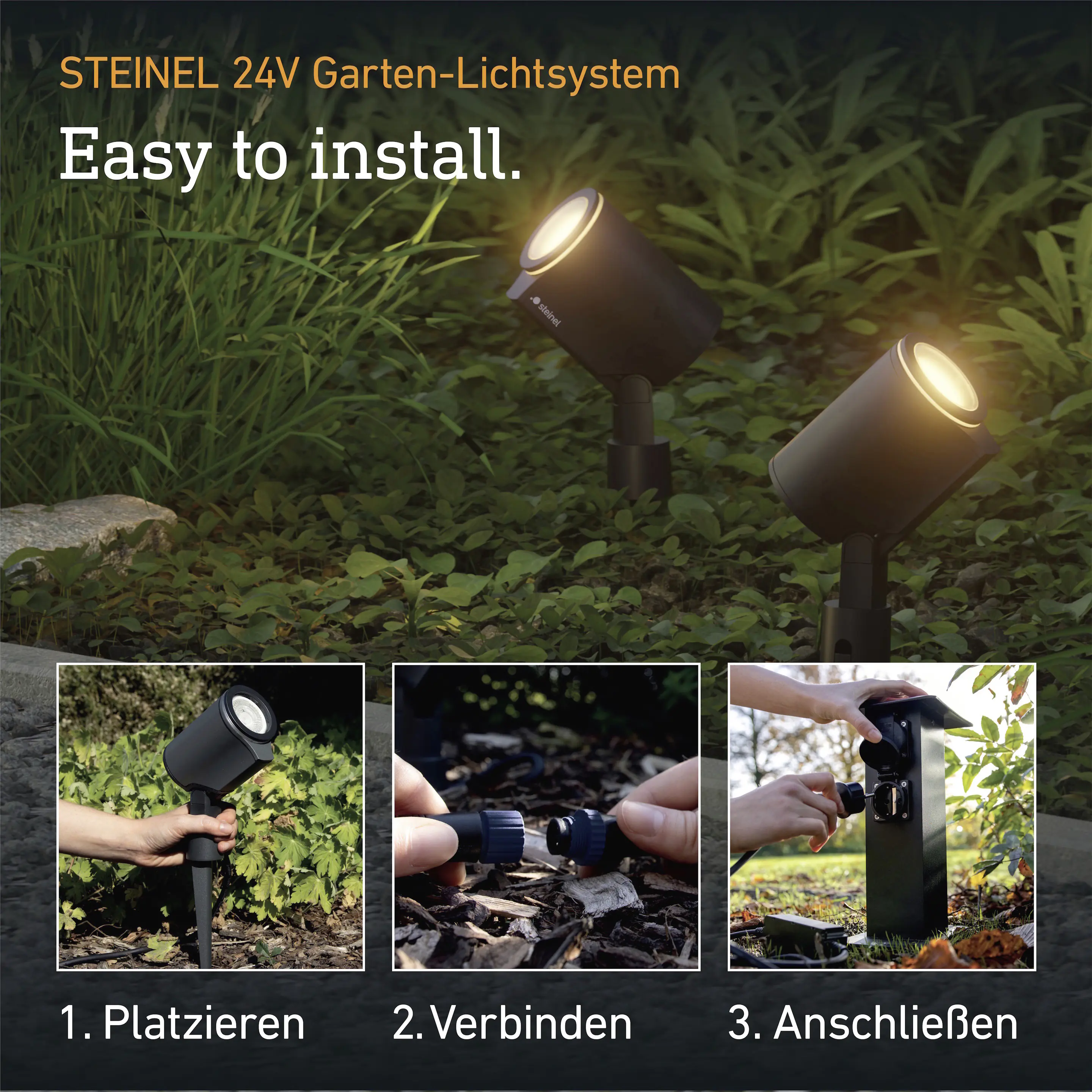 Steinel LED Strahler Spot Garden 24V schwenkbar warmweiß-neutralweiß anthrazit