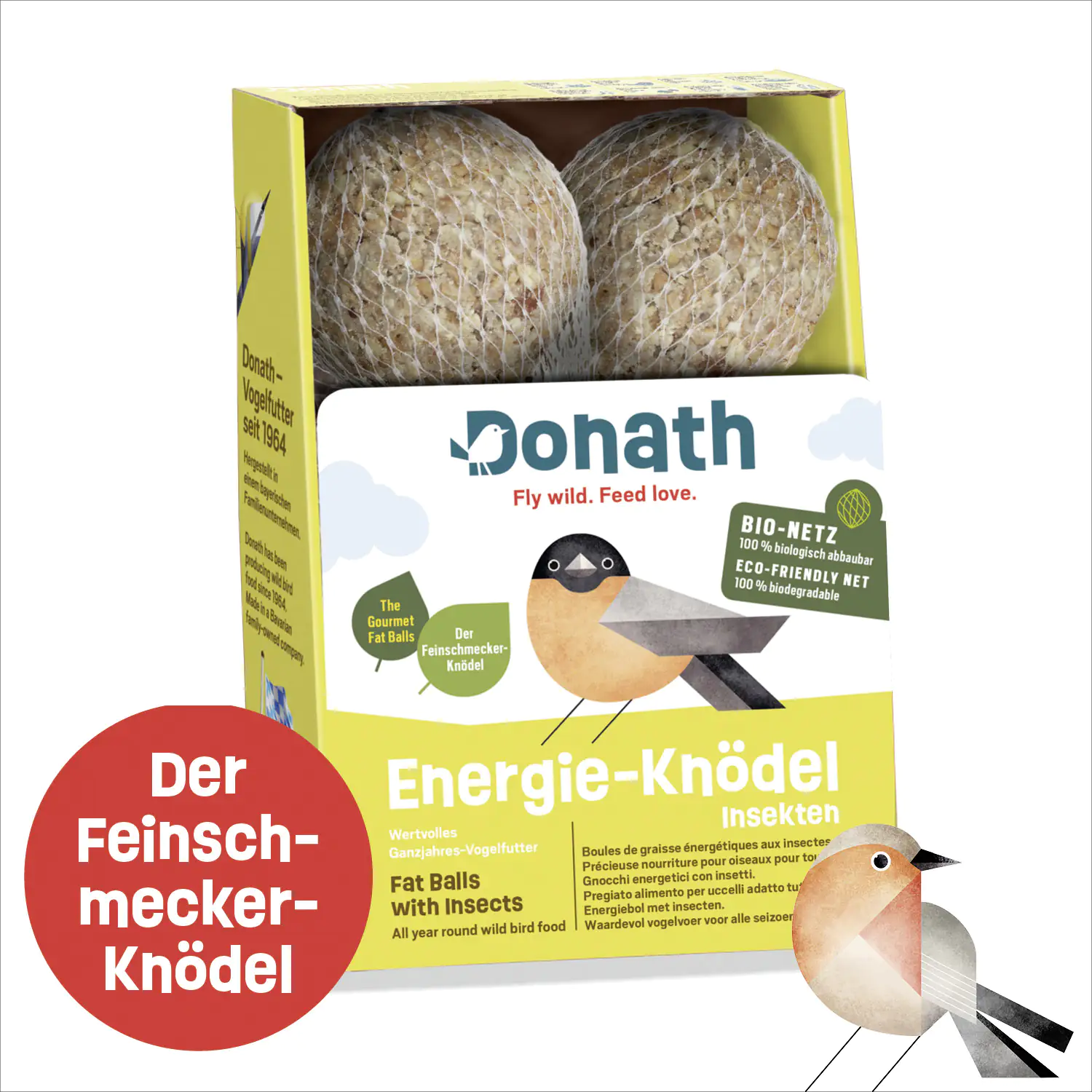 4260681740565 Donath Meisenknödel Energie-Knödel Insekten 6 Stück im Bio-Netz