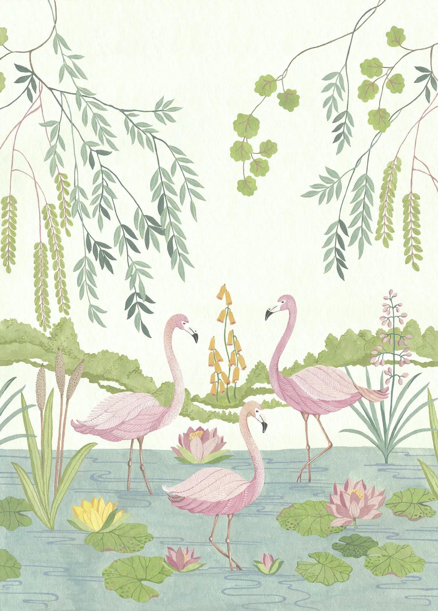 Komar Vlies Fototapete Flamingo Vibes 200 x 280 cm 