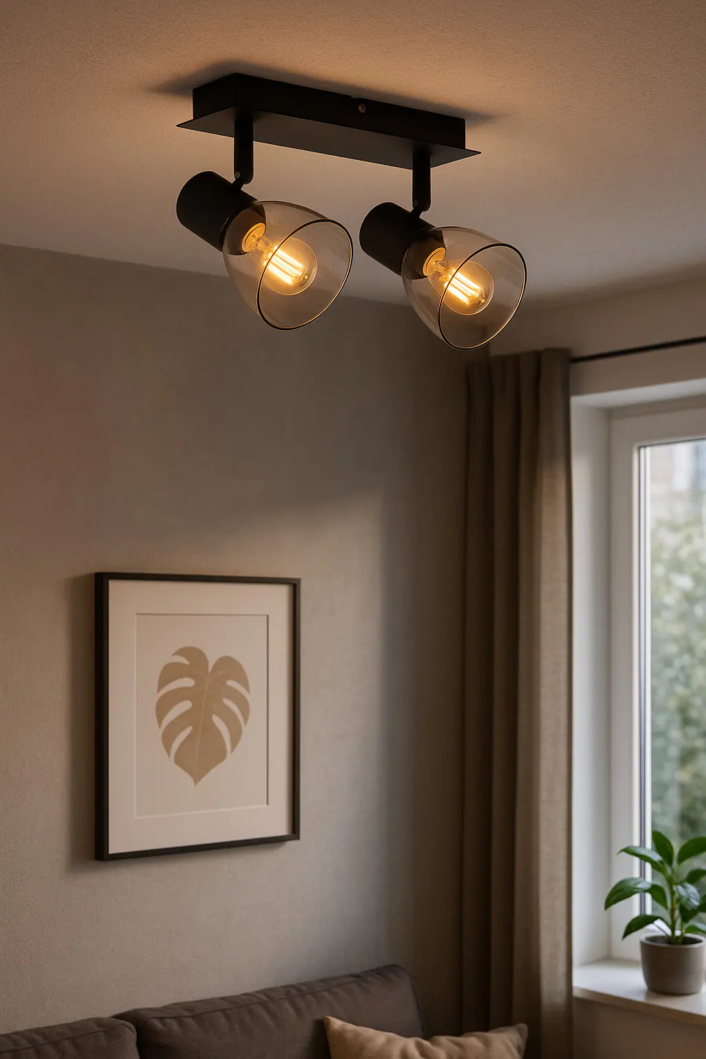 Primaster Deckenstrahler 2er LED Spot Miami E14 20 x 12,5 cm schwarz