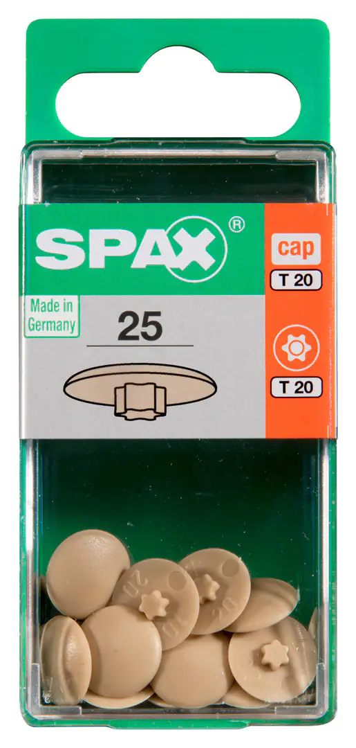 Spax Abdeckkappen beige zum stecken - 25 Stk.