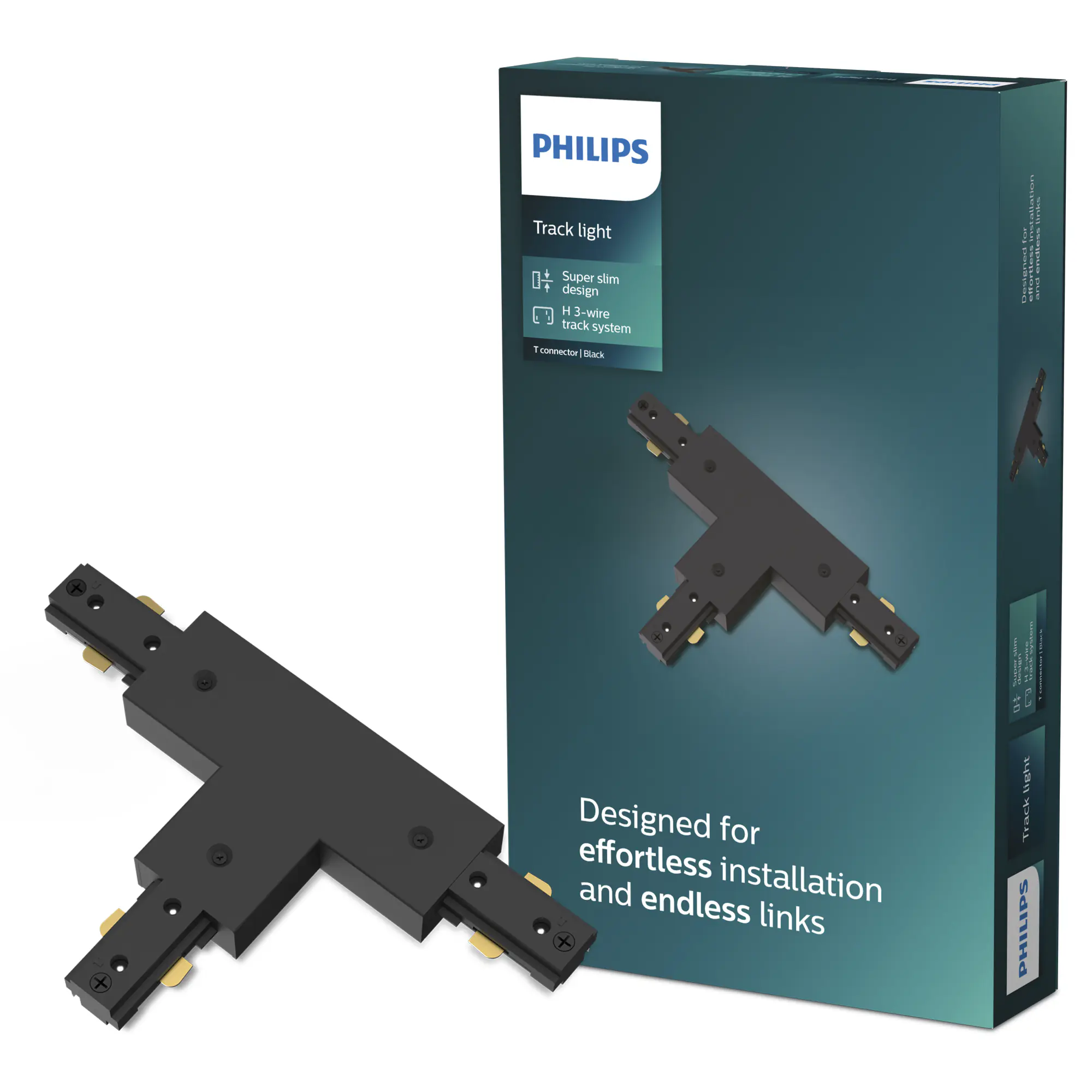 Philips EasyLink Stromverbinder für Schienenleuchte T schwarz Philips EasyLink Stromverbinder für Schienenleuchte T schwarz