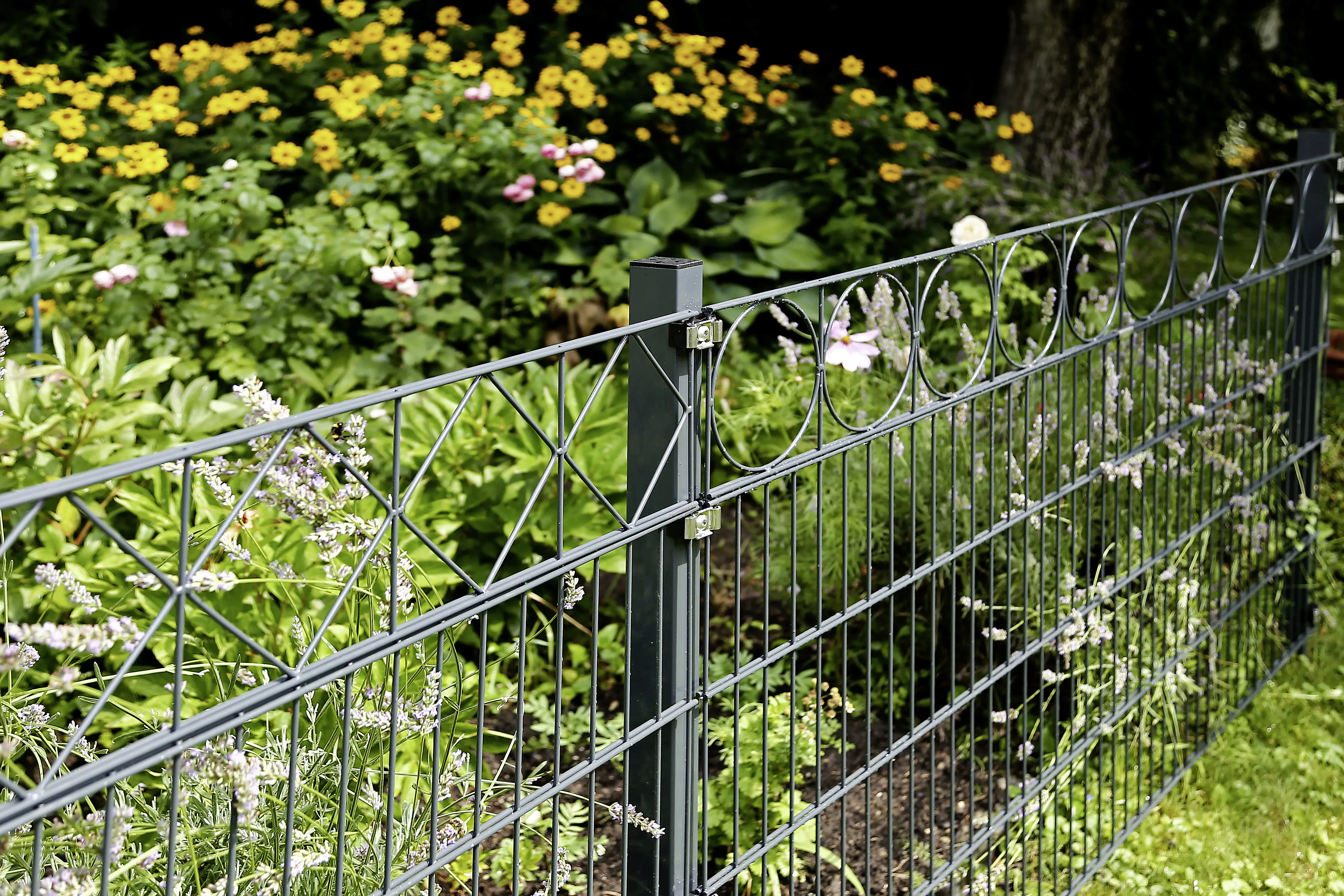 Alberts Doppelstabmatten-Grundset Bergen 200 x 100 cm 12 m anthrazit