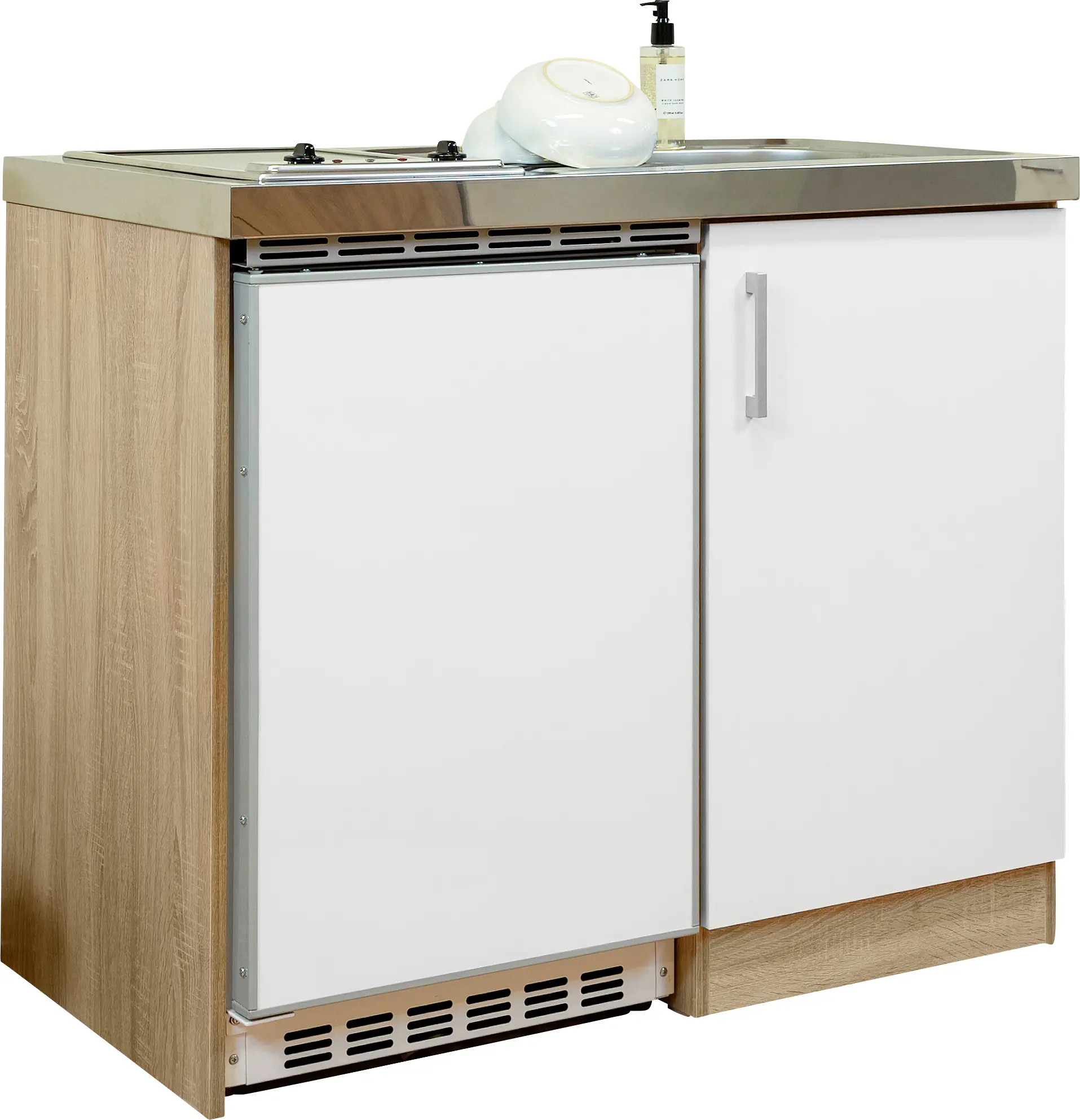 respekta Miniküche 100 - Eiche Sonoma / weiß MK100ESWCS
